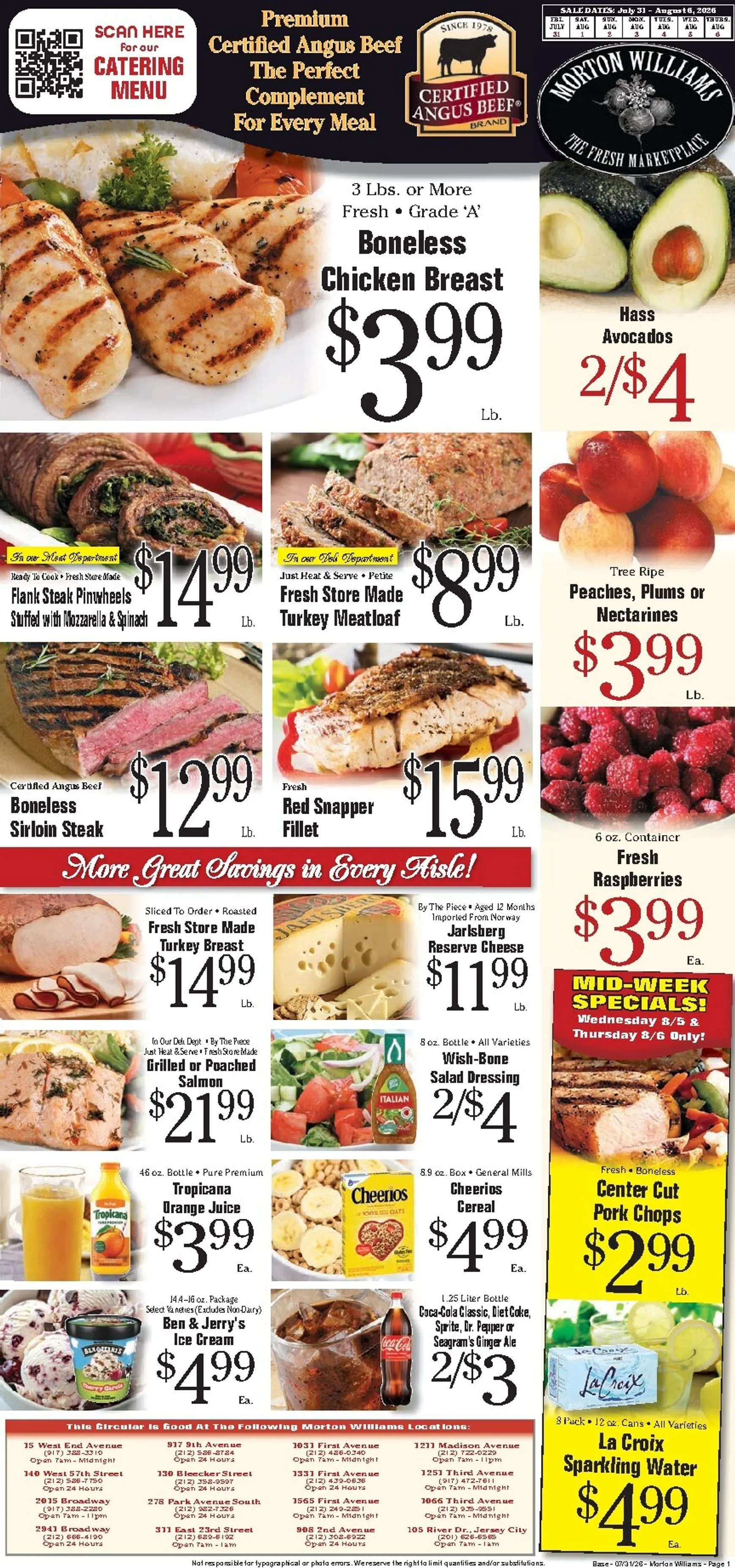 Current Morton Williams - Manhattan / Jersey City leaflet valid from Friday 07/31/2026 to Thursday 08/06/2026