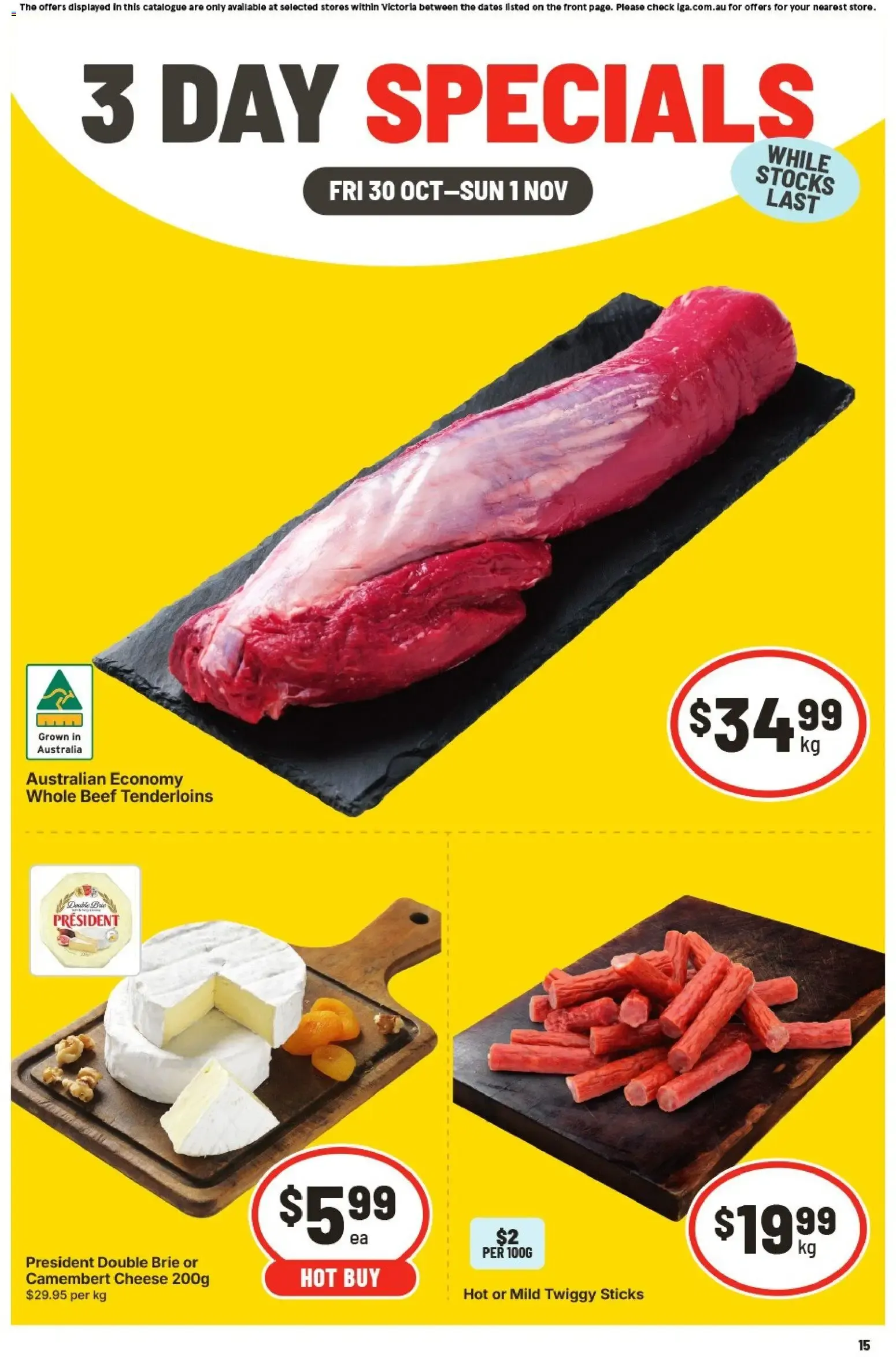 3 DAY SPECIALS
