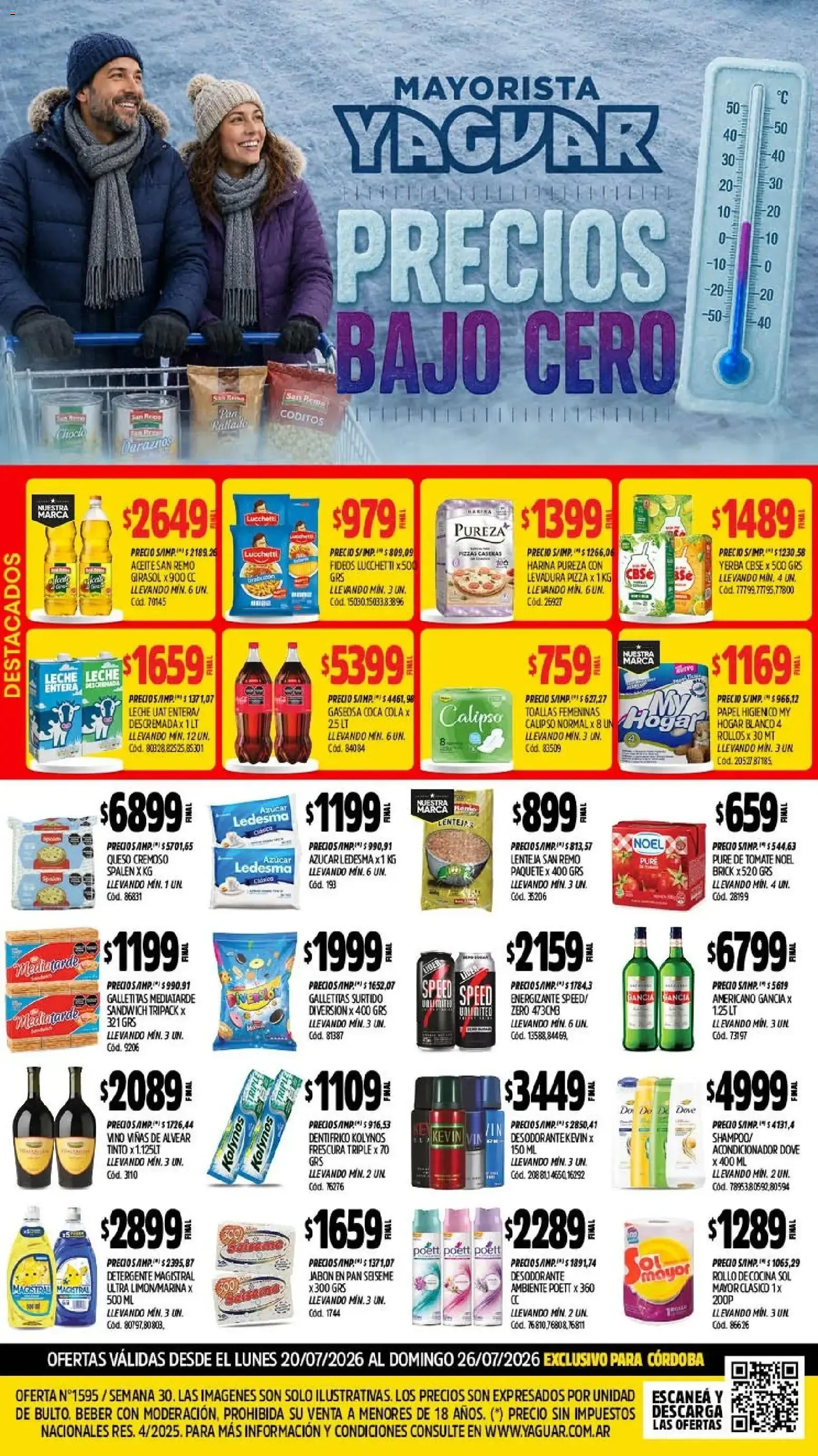 Ofertas de Yaguar - Oferta Semanal Córdoba del 20/07/2026 - 26/07/2026 20 de julio al 26 de julio 2026 - Página 1 del catálogo