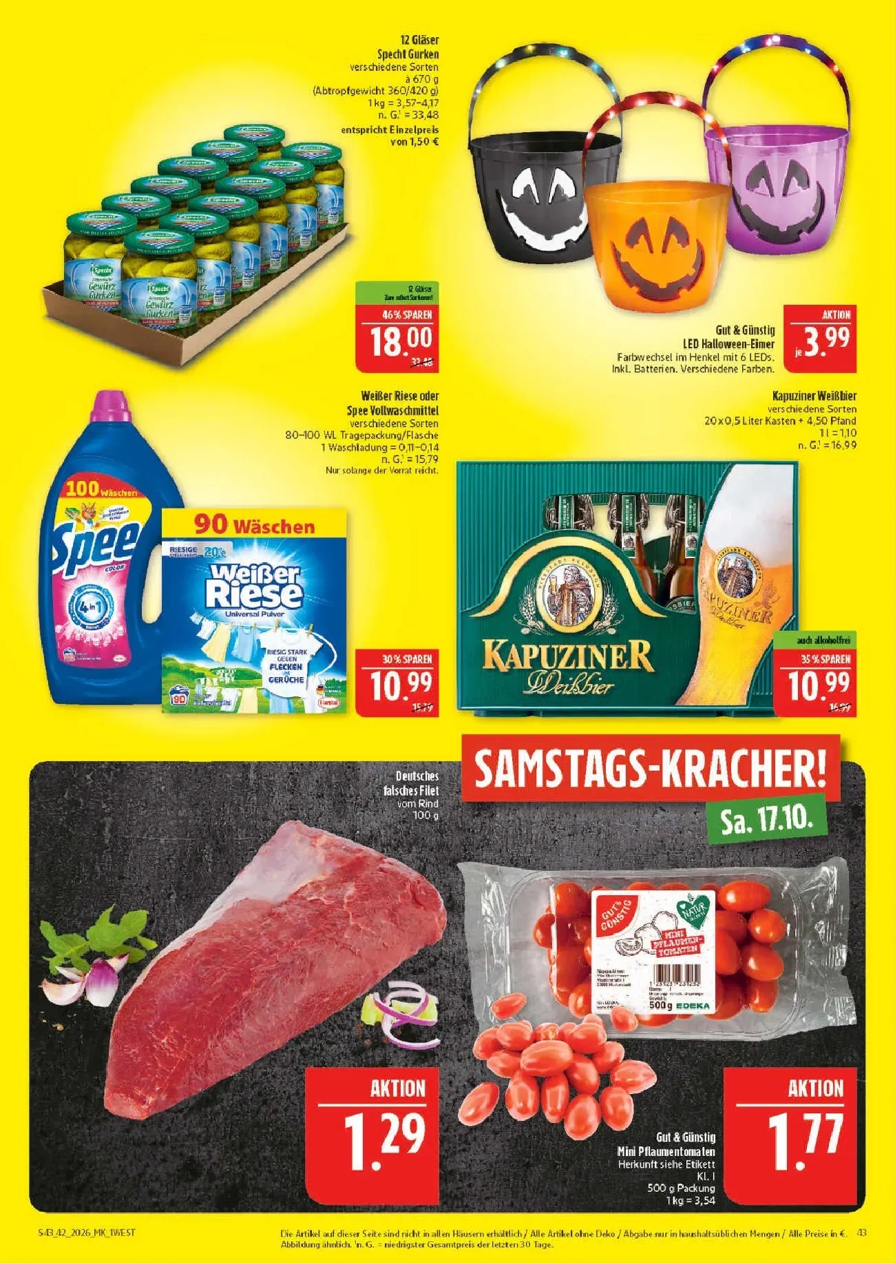 Marktkauf Prospekt – von Montag 12.10.2026 bis Samstag 17.10.2026 von 12. Oktober bis 17. Oktober 2026 - Prospekt seite 43