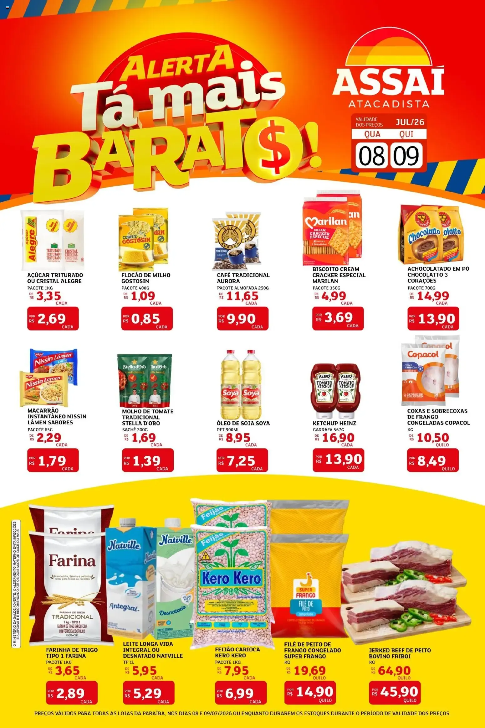 Encarte de Assaí Atacadista ofertas - PB de 08/07/2026 | Promoções Online 8 de julho até 9 de julho 2026 - Pagina 1
