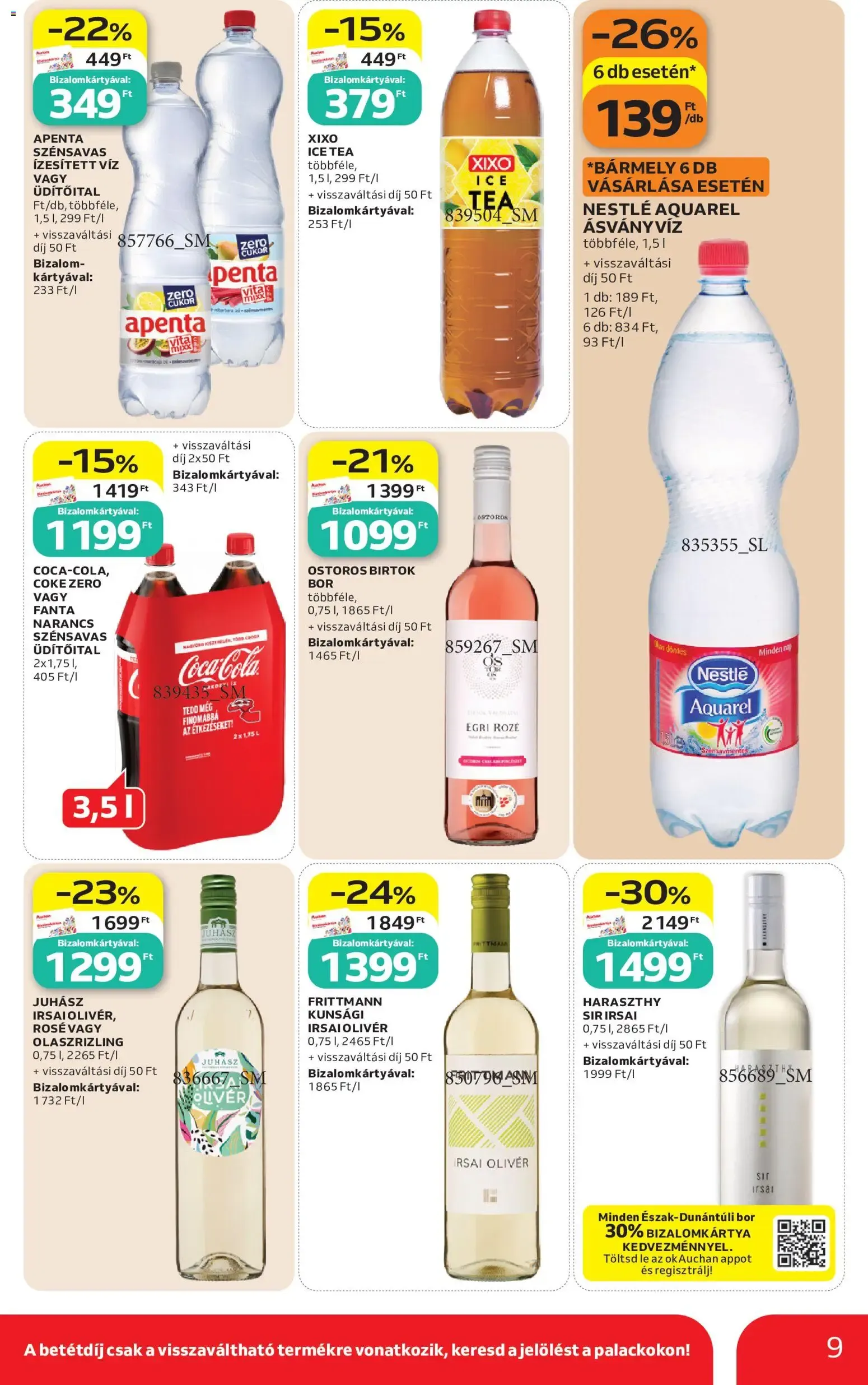 Katalógus Auchan Szupermarket akciós újság - 2026.07.16. -tól/töl > akció, lapozható szórólap 🛍️ július 16.-tól július 22.-ig 2026. - Oldal 9