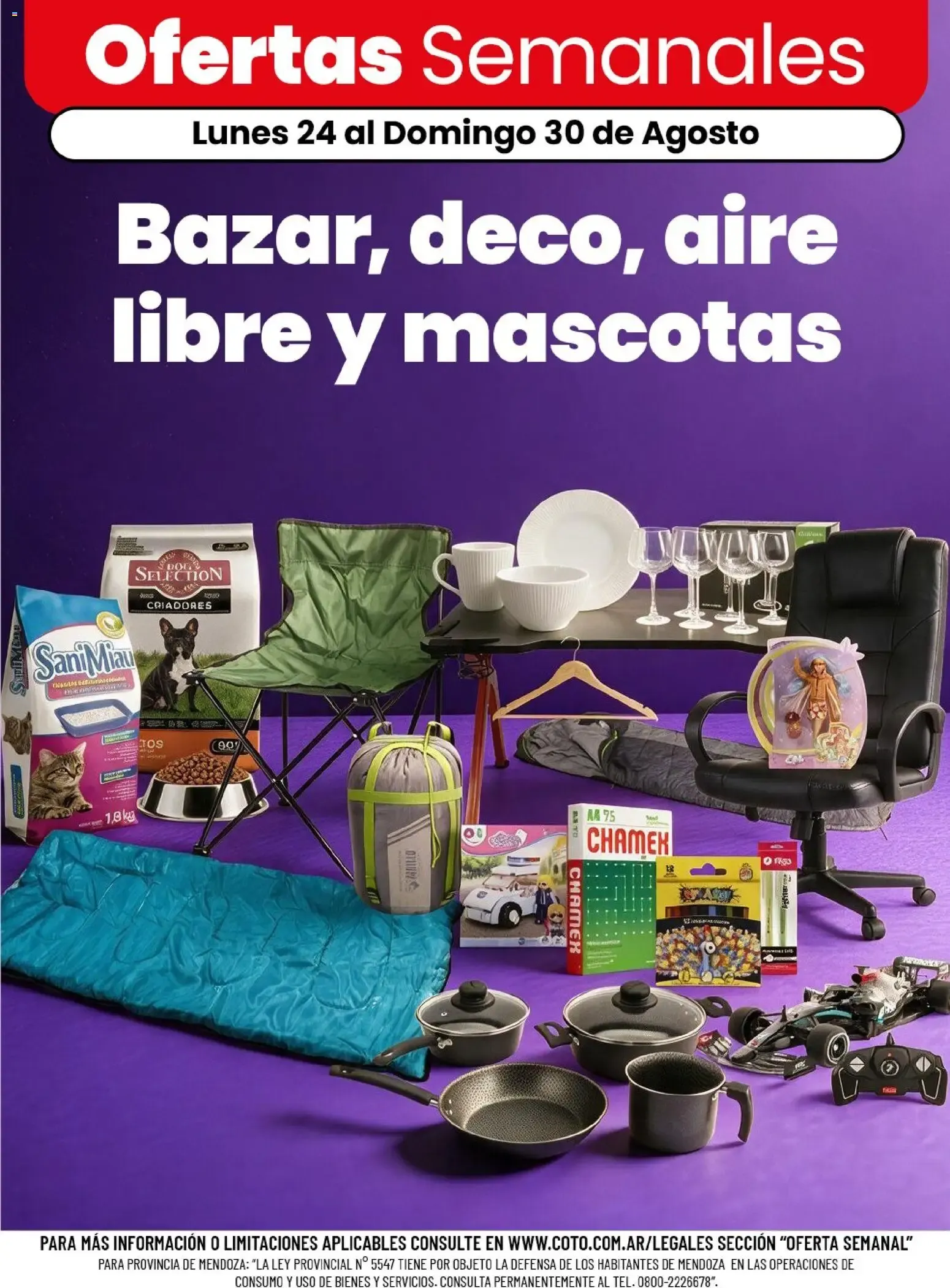Ofertas de Ofertas Semanales: Bazar, deco, aire libre y mascotas 24 de agosto al 30 de agosto 2026 - Página 1 del catálogo