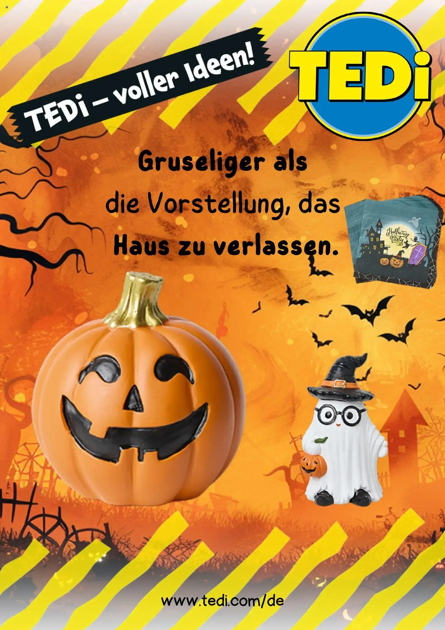 TEDi - Halloween: Gruseliger als die Vorstellung, das Haus zu verlassen. von 23. September bis 26. Oktober 2026 - Prospekt seite 1