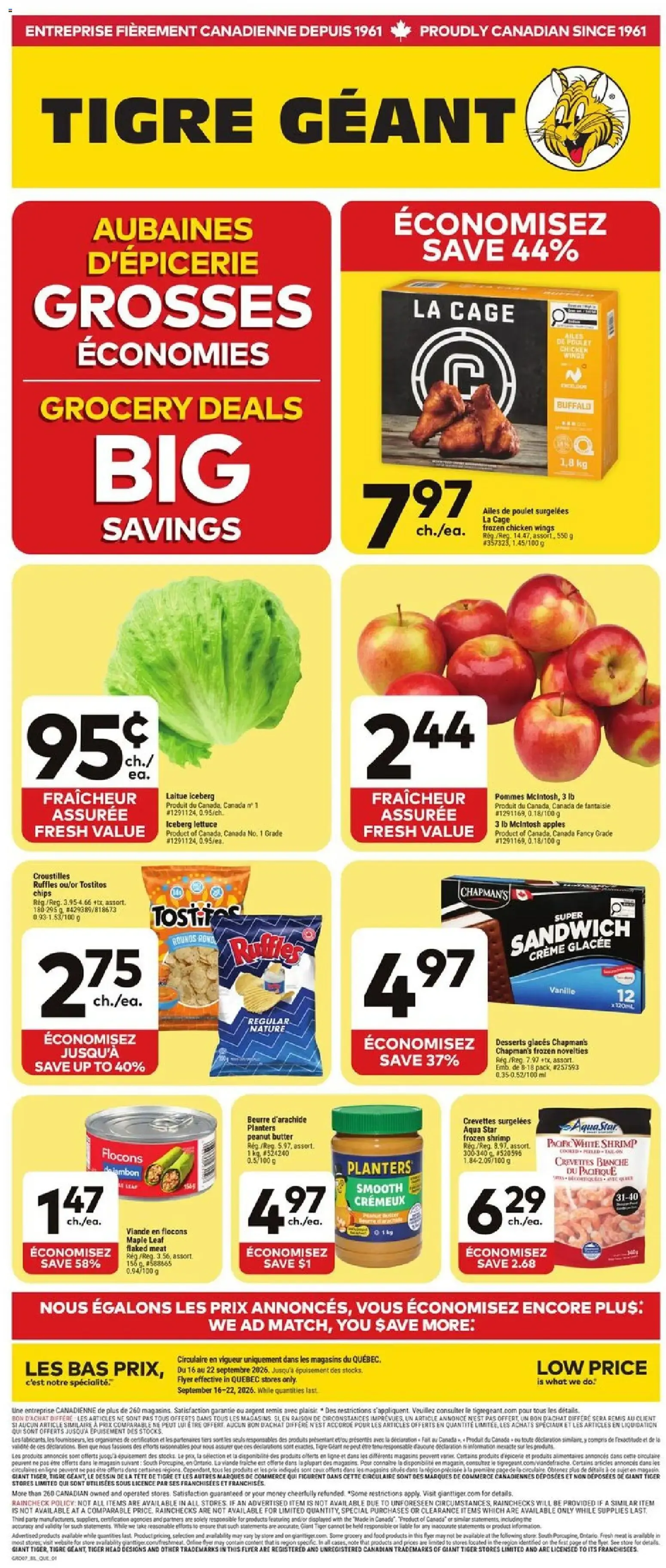 Giant Tiger Flyer | from Sep 16, 2026 | Weekly deals