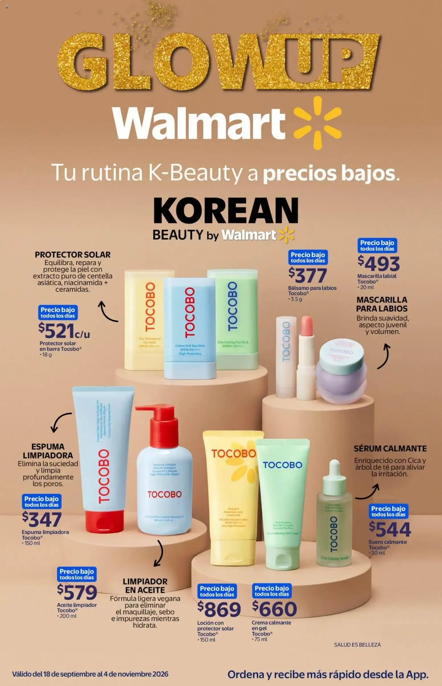 Catálogo de GLOWUP Tu rutina K-Beauty a precios bajos. KOREAN BEAUTY by Walmart 18 de septiembre al 4 de noviembre 2026 - Pagina 1