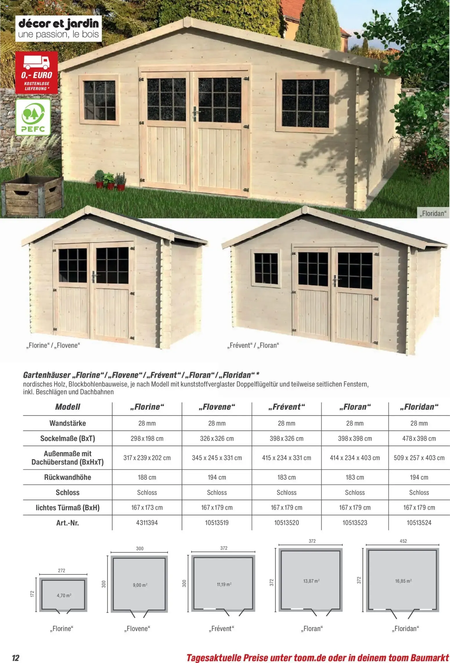 Toom Baumarkt Gartenhäuser & Carports 2026 (ab 20.02.2026) zum Blättern von 20. Februar bis 30. Juni 2026 - Prospekt seite 12
