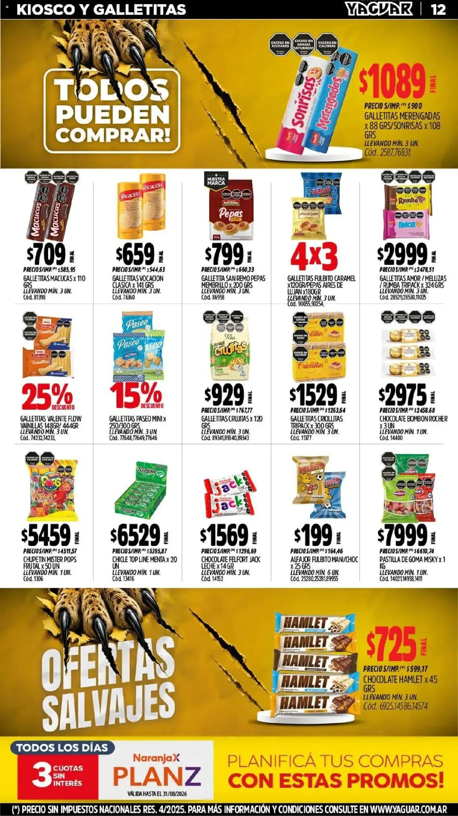 Ofertas de Mayorista Yaguar: Ofertas Salvajes en Misiones 3 de agosto al 9 de agosto 2026 - Página 13 del catálogo