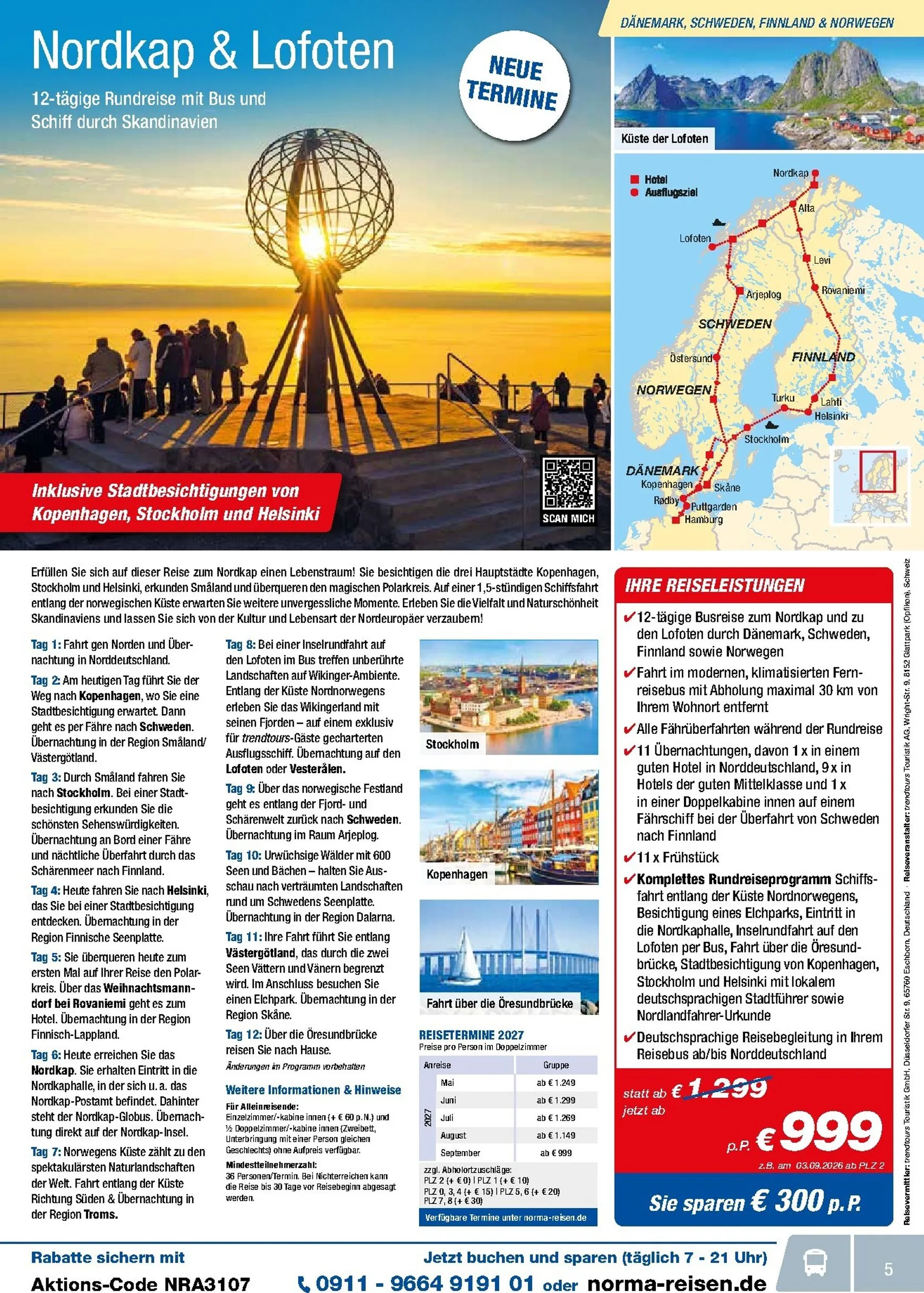 Norma - Reisen Prospekt – von Mittwoch 01.07.2026 bis Freitag 31.07.2026 von 1. Juli bis 31. Juli 2026 - Prospekt seite 5
