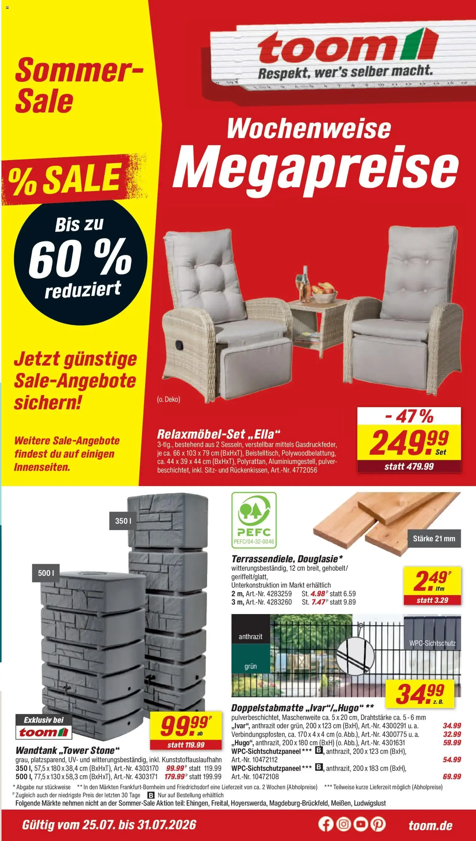 Toom Baumarkt Prospekt (ab 25.07.2026) zum Blättern