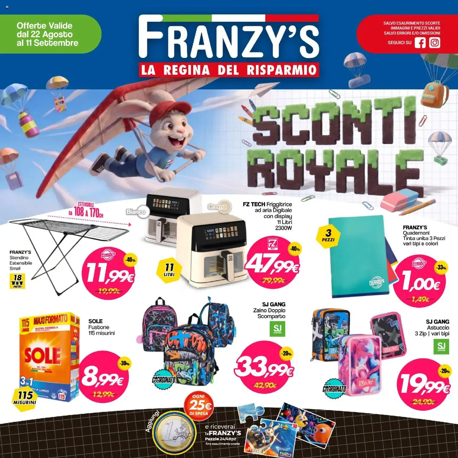 Franzy's Sconti Royale - La Regina del Risparmio da 22 agosto a 11 settembre di 2026 - Pagina del volantino 1