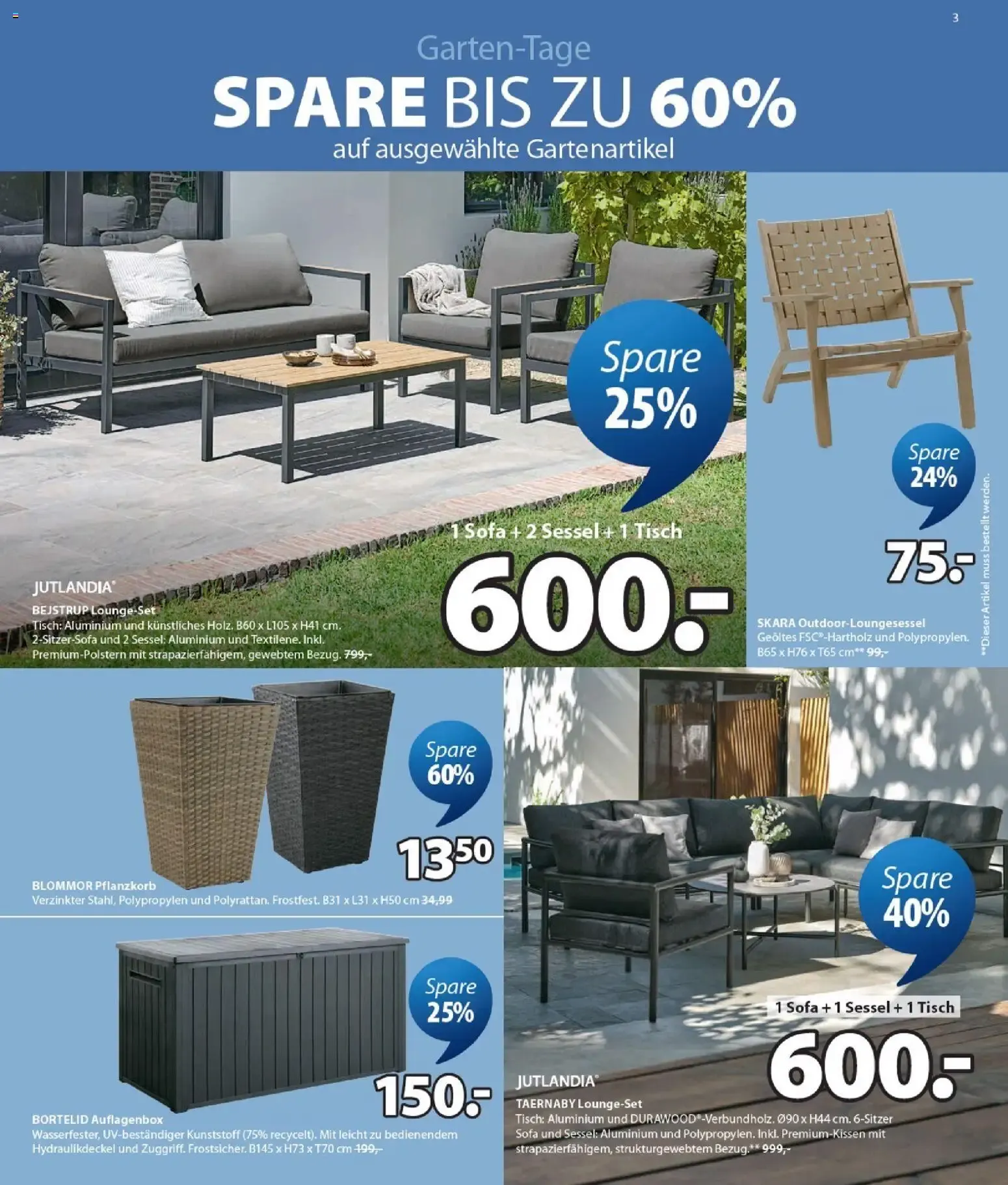 JYSK Sale: Spare bis zu 70% von 7. Juni bis 11. Juli 2026 - Prospekt seite 3