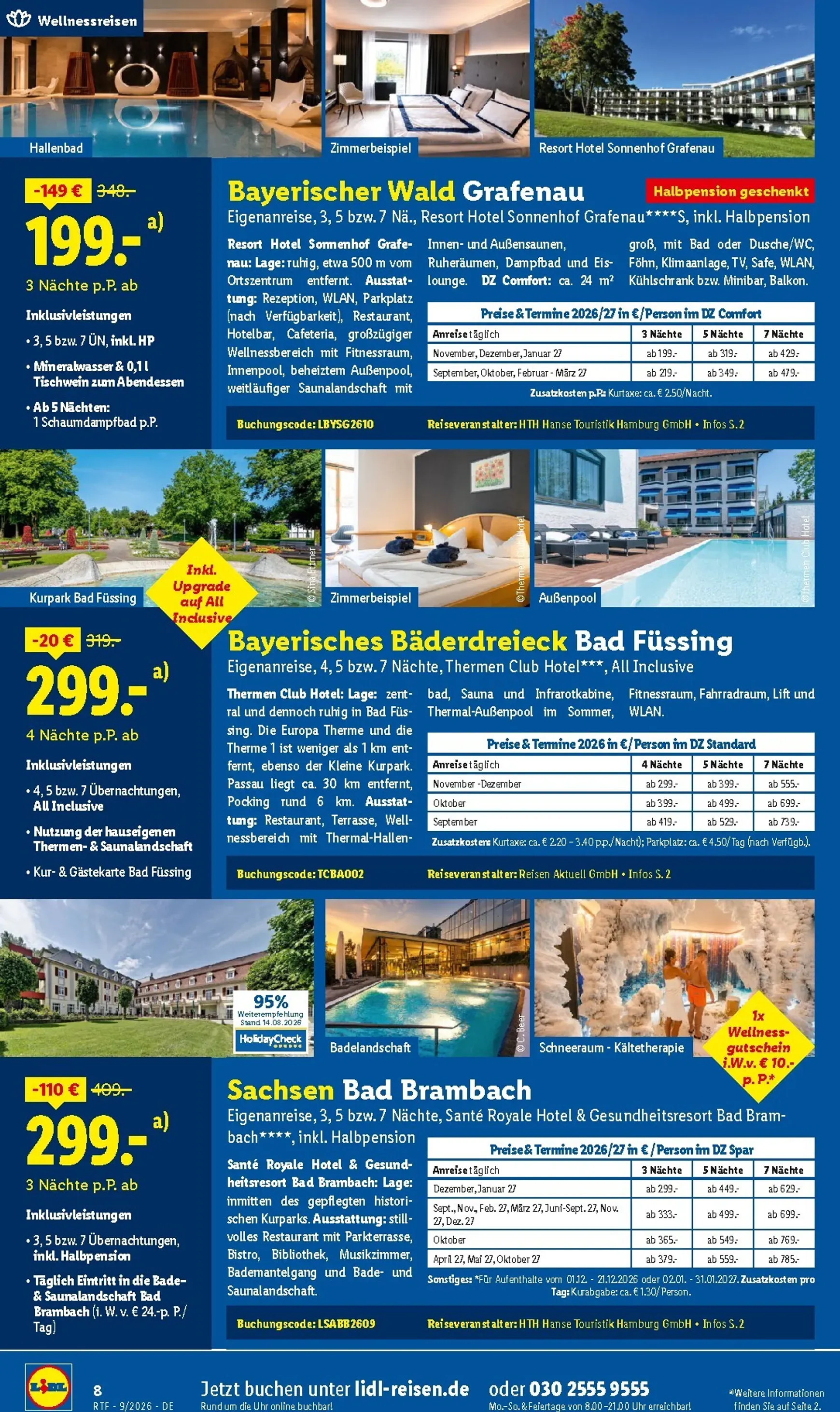 Lidl - Reise Highlights Prospekt – von Samstag 12.09.2026 bis Donnerstag 15.10.2026 von 12. September bis 15. Oktober 2026 - Prospekt seite 8