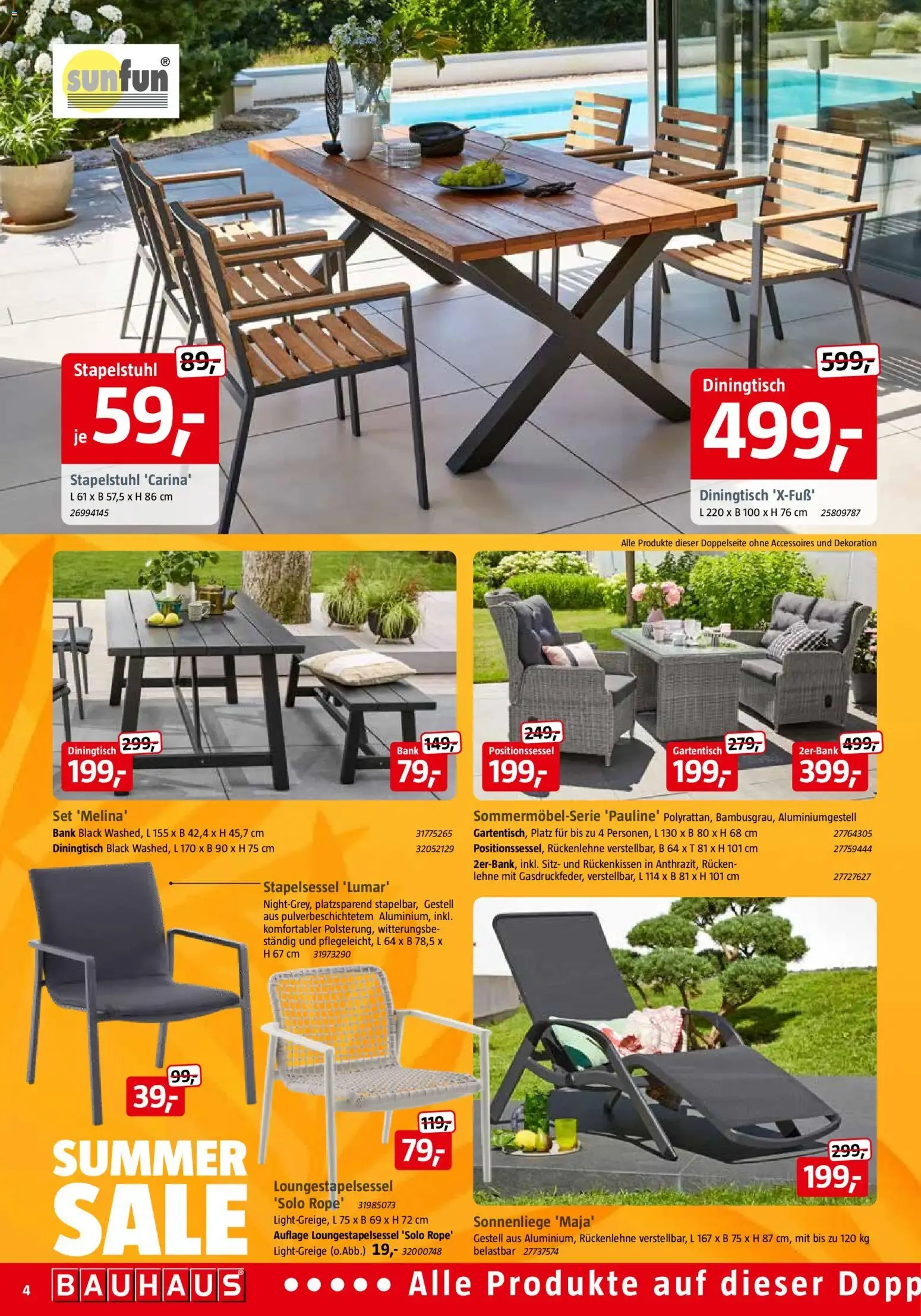 Bauhaus Summer Sale von 18. Juli bis 1. August 2026 - Prospekt seite 4