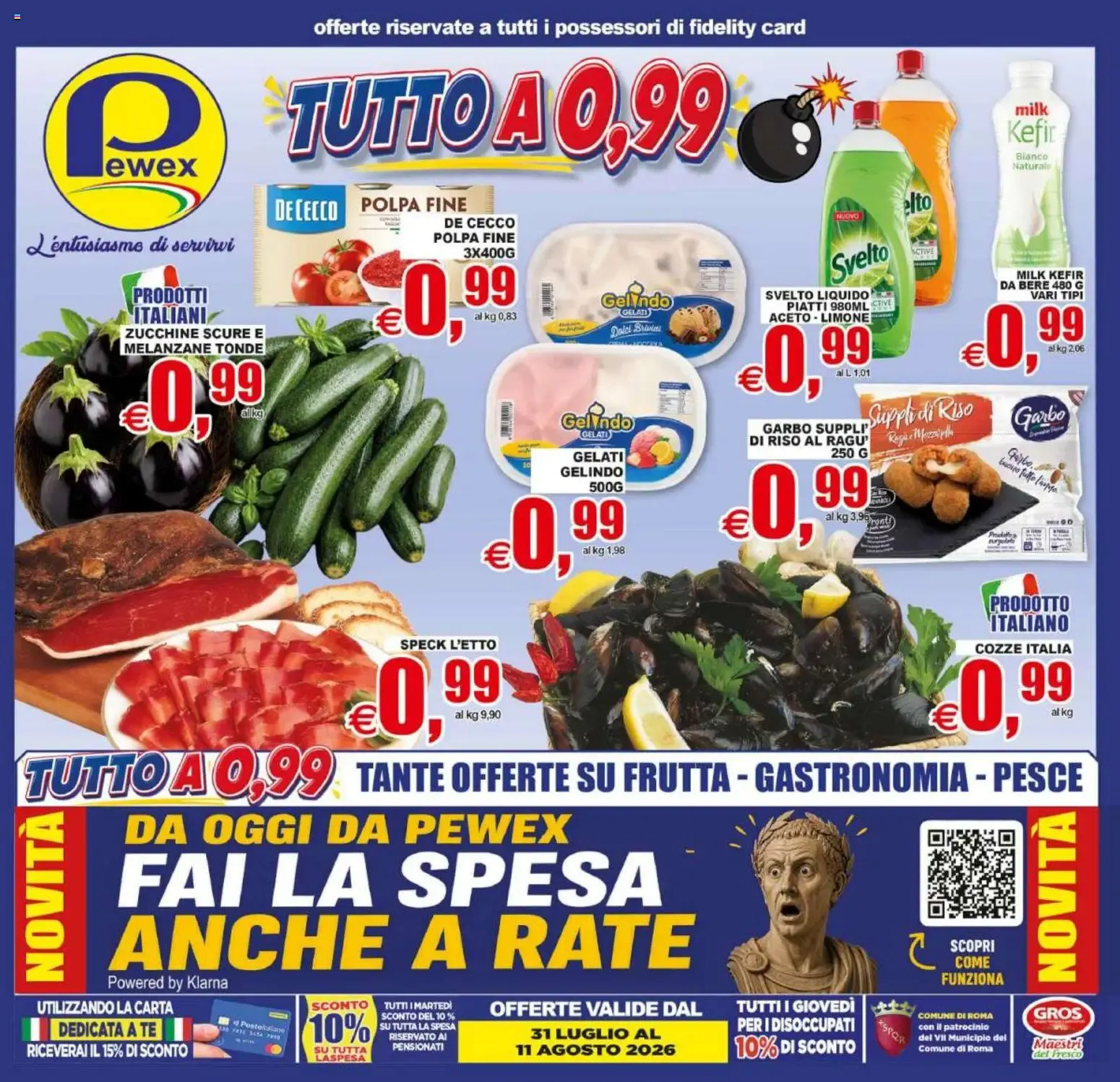 Volantino Pewex - Tutto a 0,99€ da 31 luglio a 11 agosto di 2026 - Pagina del volantino 1