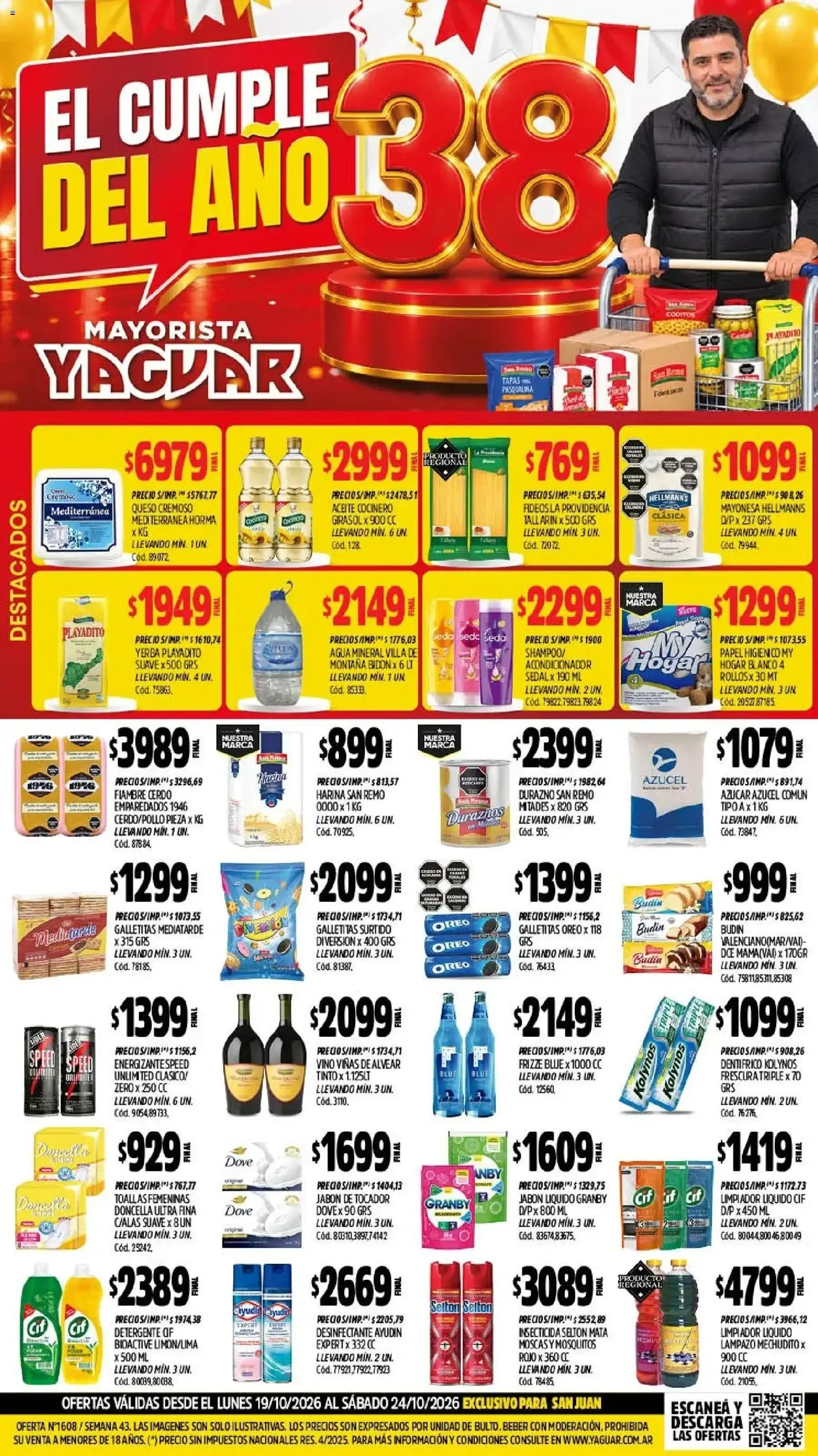 Ofertas de Mayorista Yaguar - El Cumple del Año 19 de octubre al 24 de octubre 2026 - Página 1 del catálogo