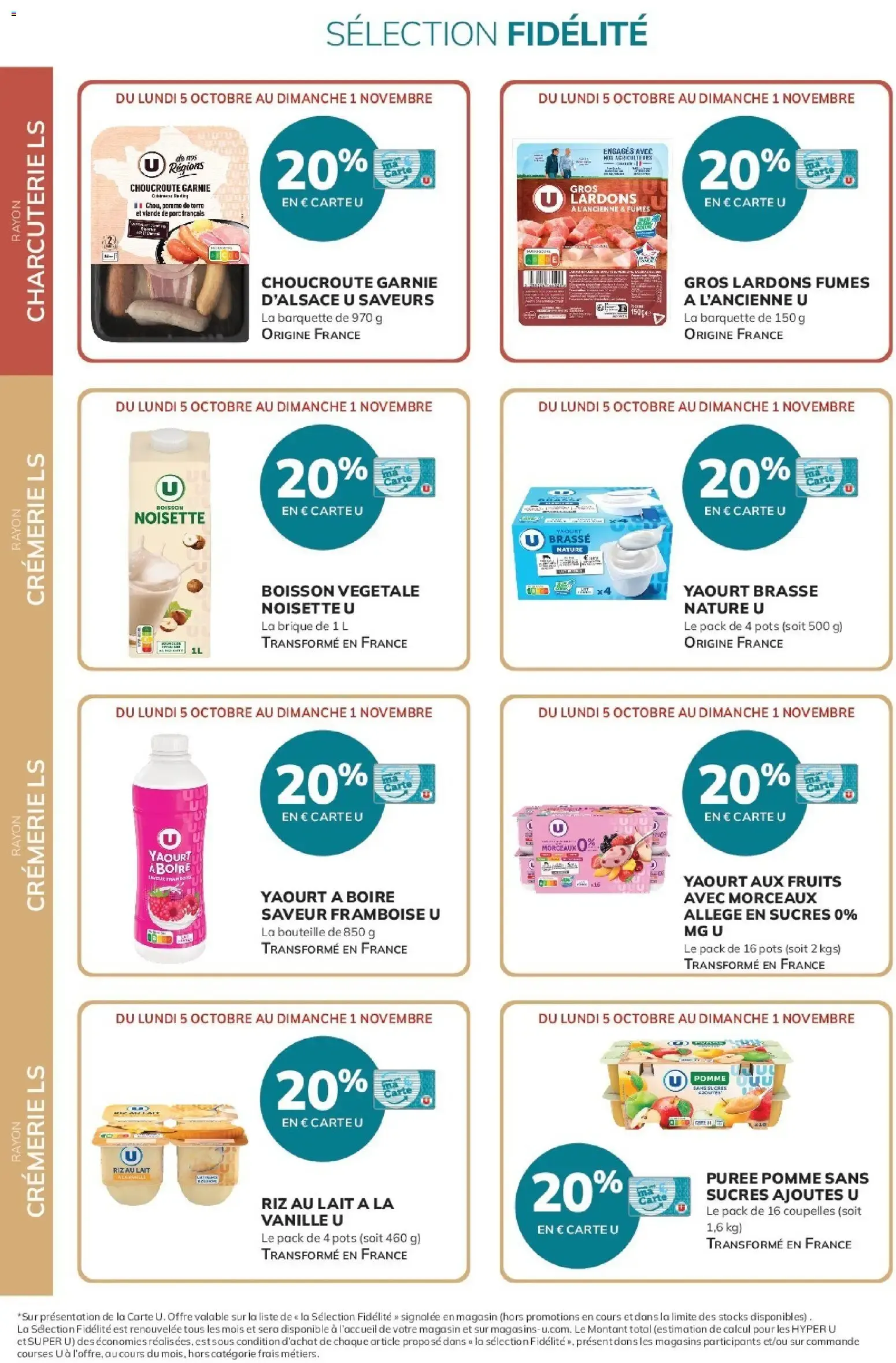 20% reversés sur votre Carte U du 5 octobre au 1 novembre 2026 - Catalogue page 4