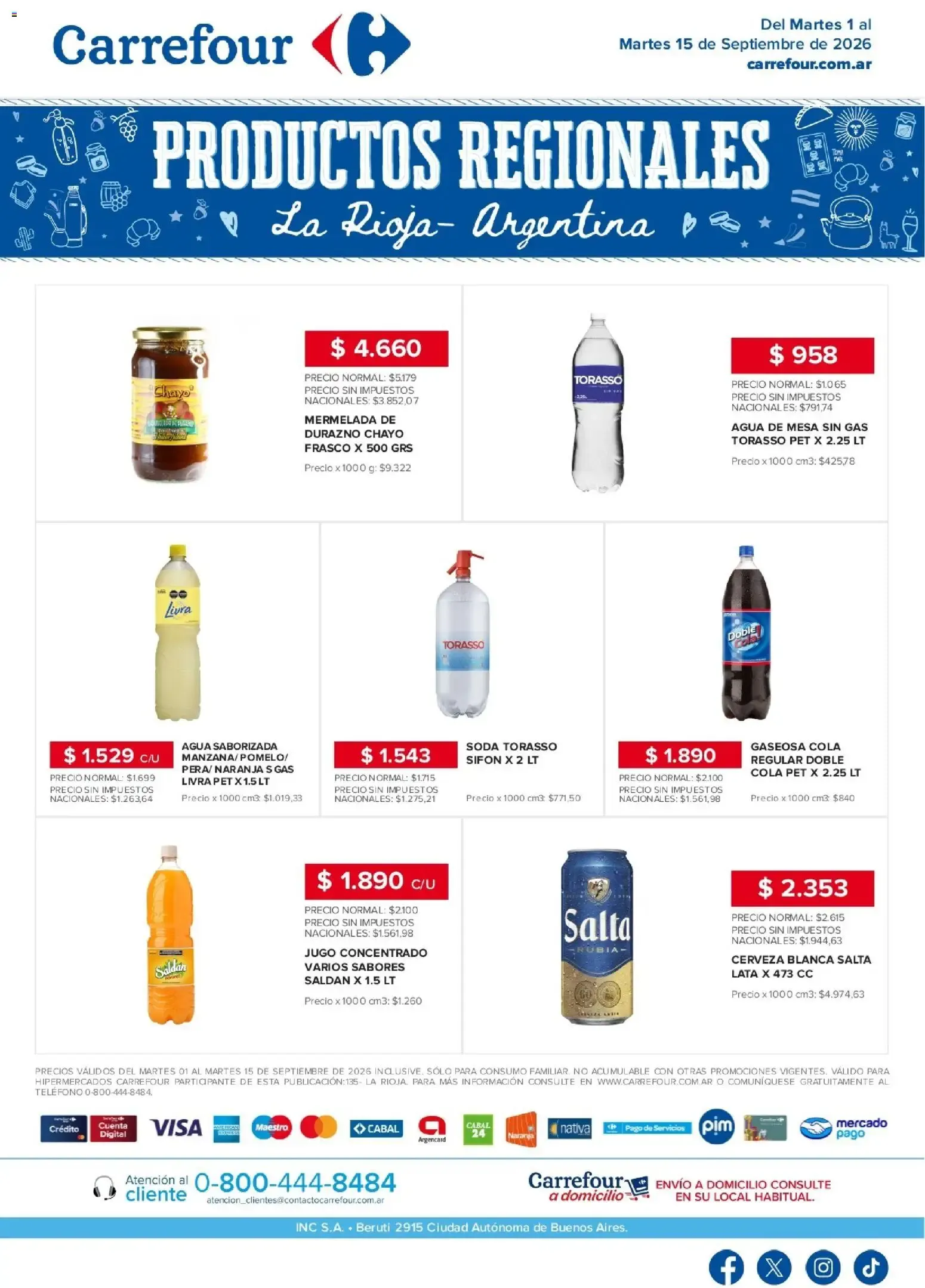 Ofertas de Carrefour - Regionales | La Rioja || del 01/09/2026 - 15/09/2026 || Promociones 1 de septiembre al 15 de septiembre 2026 - Página 1 del catálogo