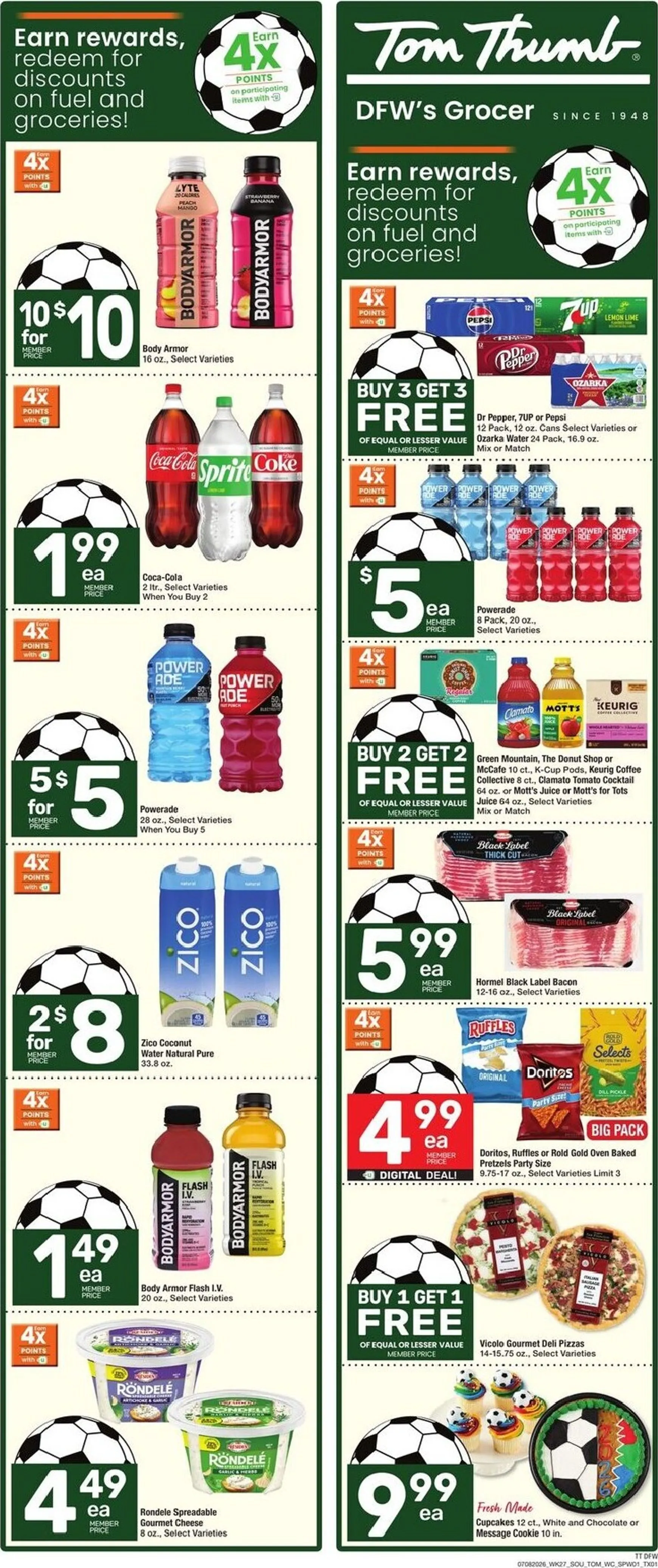 Weekly promotion Current Tom Thumb leaflet valid from Wednesday 07/08/2026 to Tuesday 07/14/2026 spanning from July 8 to July 14 2026 - Page 1 for Catalogue 365