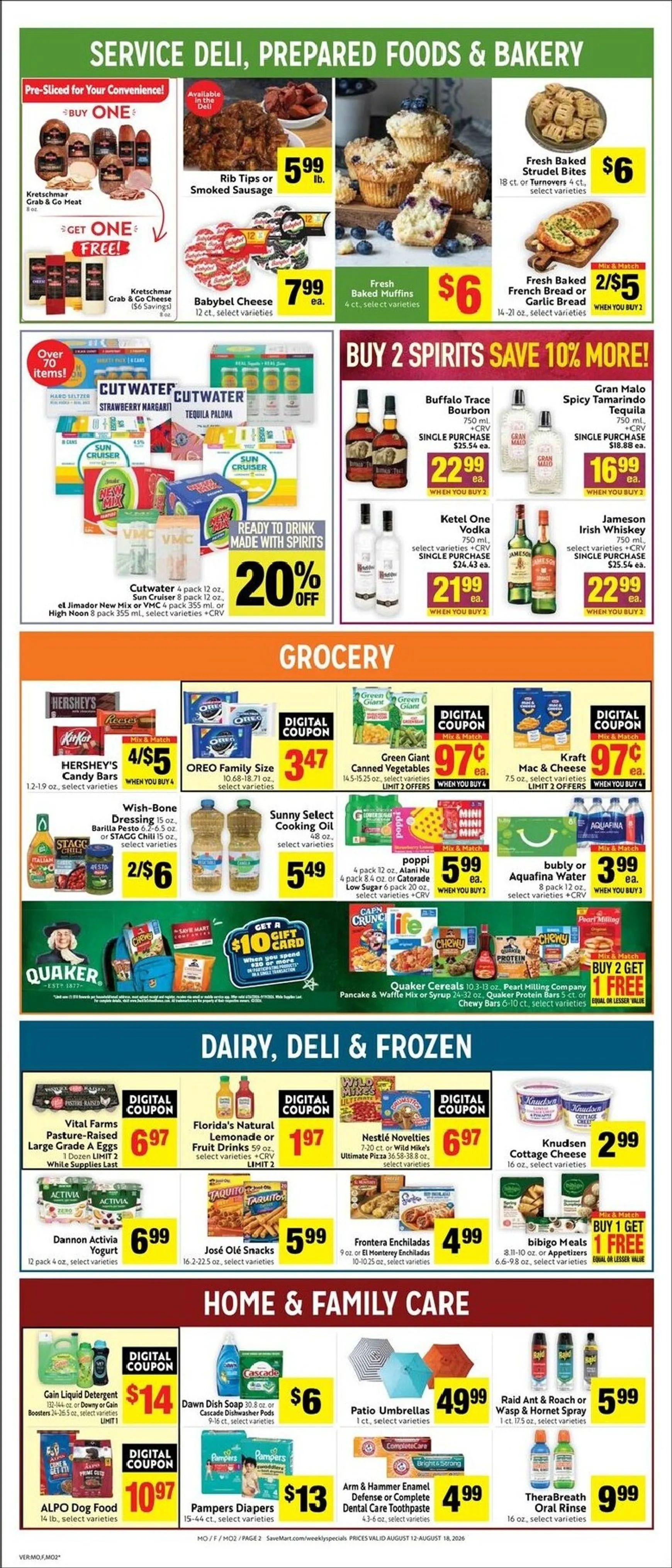 Weekly ad Current Save Mart leaflet valid from Wednesday 08/12/2026 to Tuesday 08/18/2026 from August 12 to August 18 2026 - Page 2
