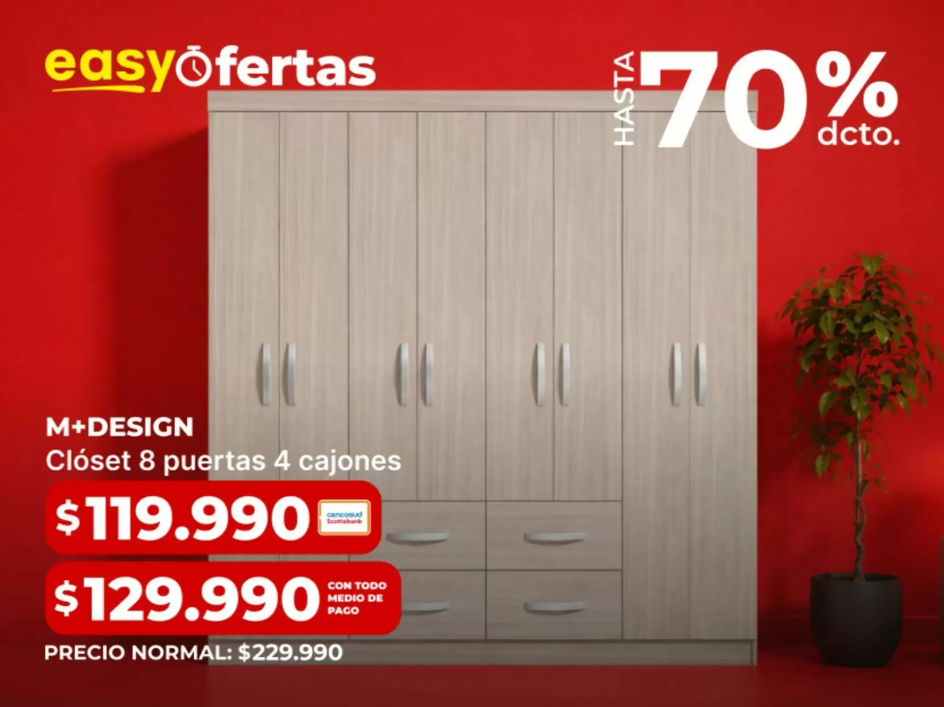 Catálogo de Easy Ofertas: Clóset 8 puertas 4 cajones 26 de junio al 11 de julio 2026 - Página 1