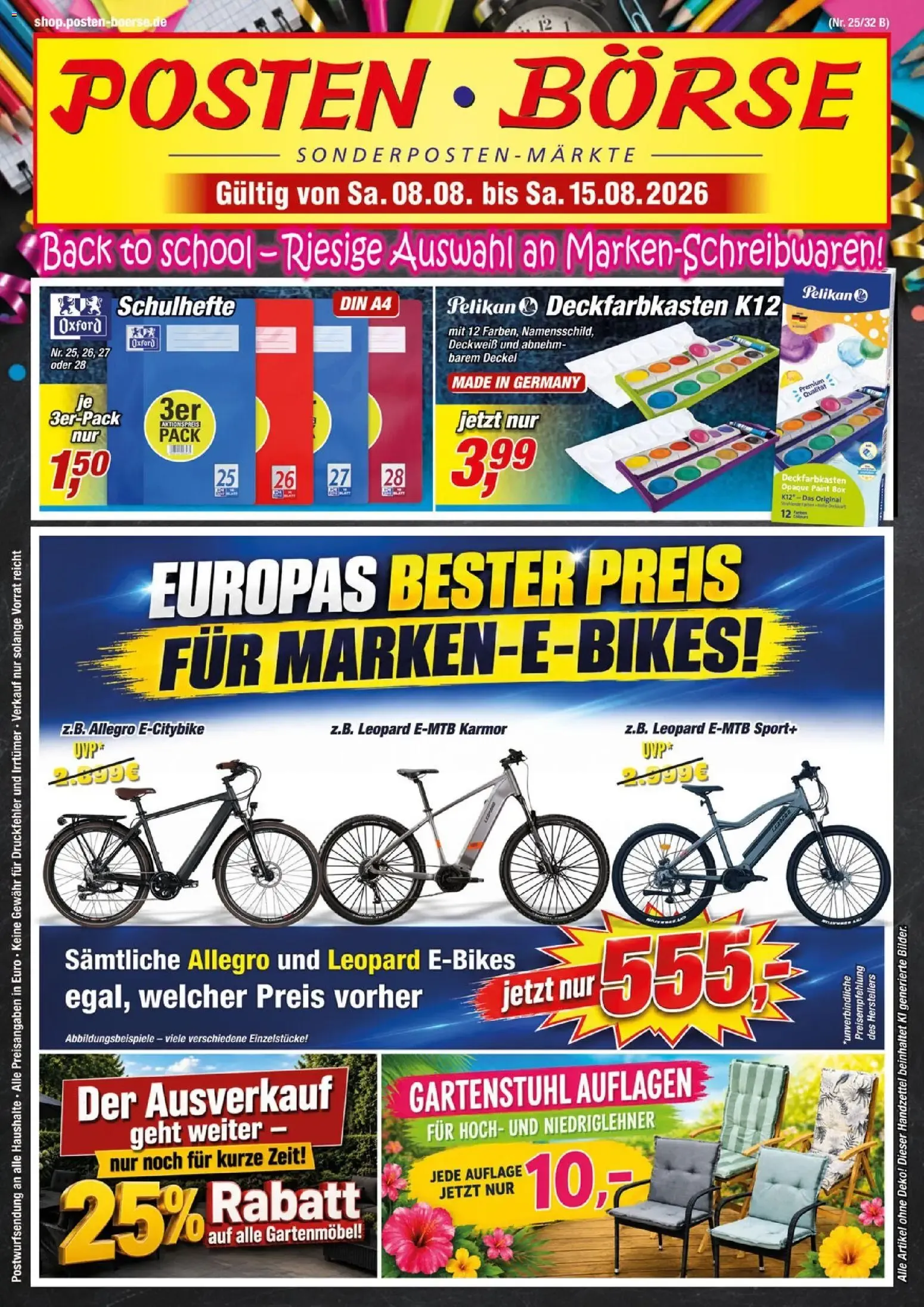 Posten Börse Prospekt (ab 08.08.2026) zum Blättern von 8. August bis 15. August 2026 - Prospekt seite 1