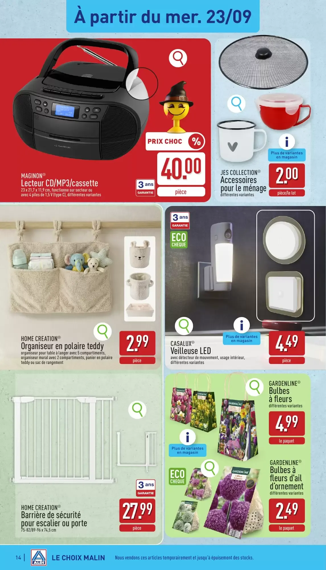 ALDI Dépliant du 21/09 au 26/09 van 21 september tot 26 september 2026 - folder pagina 14