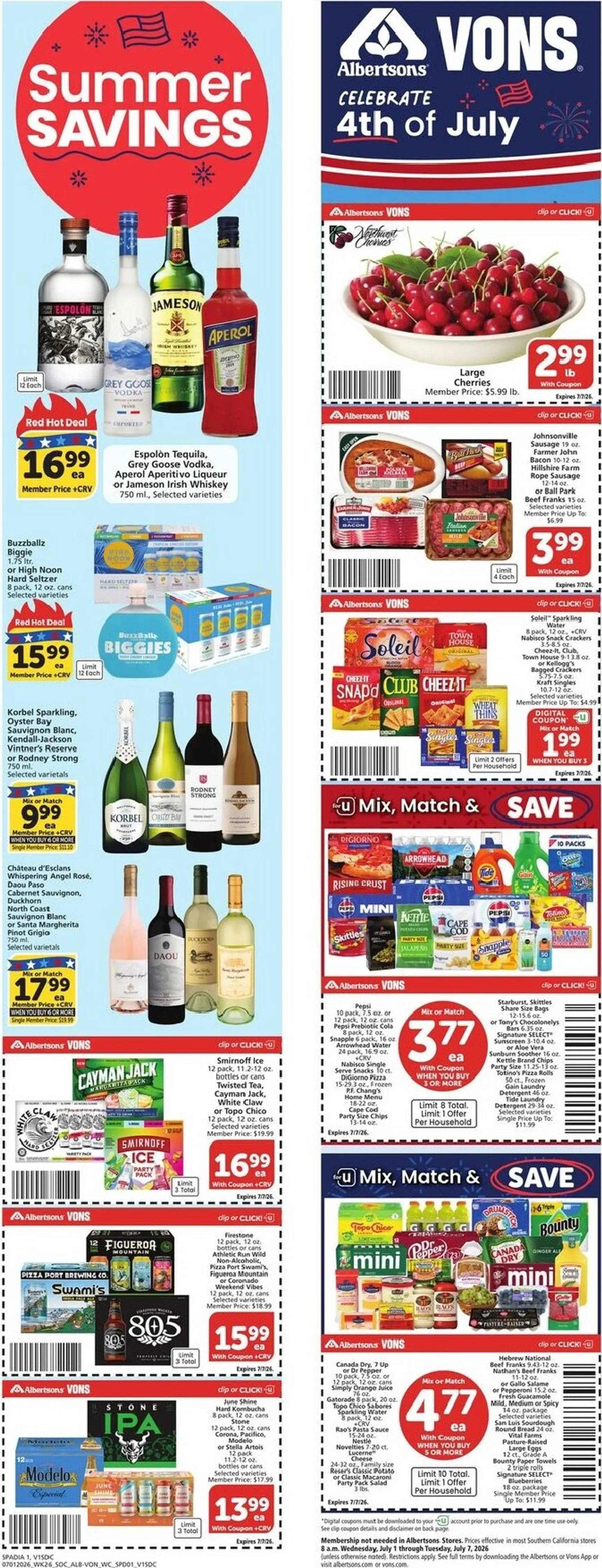 Weekly ad Vons: Celebrate 4th of July & Military Discount Days from July 1 to July 7 2026 - Page 2