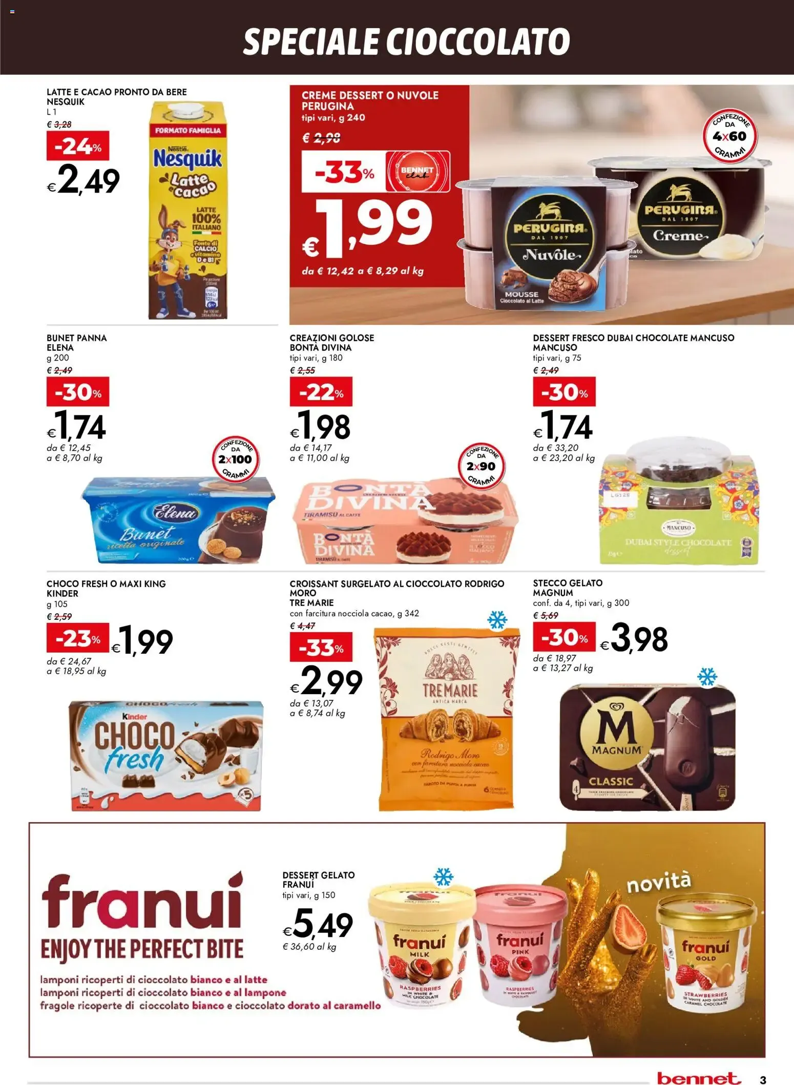 Nuovo bennet volantino Cioccolato che bontà dal 29/10/2026 > offerte anteprima 🛍️ da 29 ottobre a 11 novembre di 2026 - Pagina del volantino 3