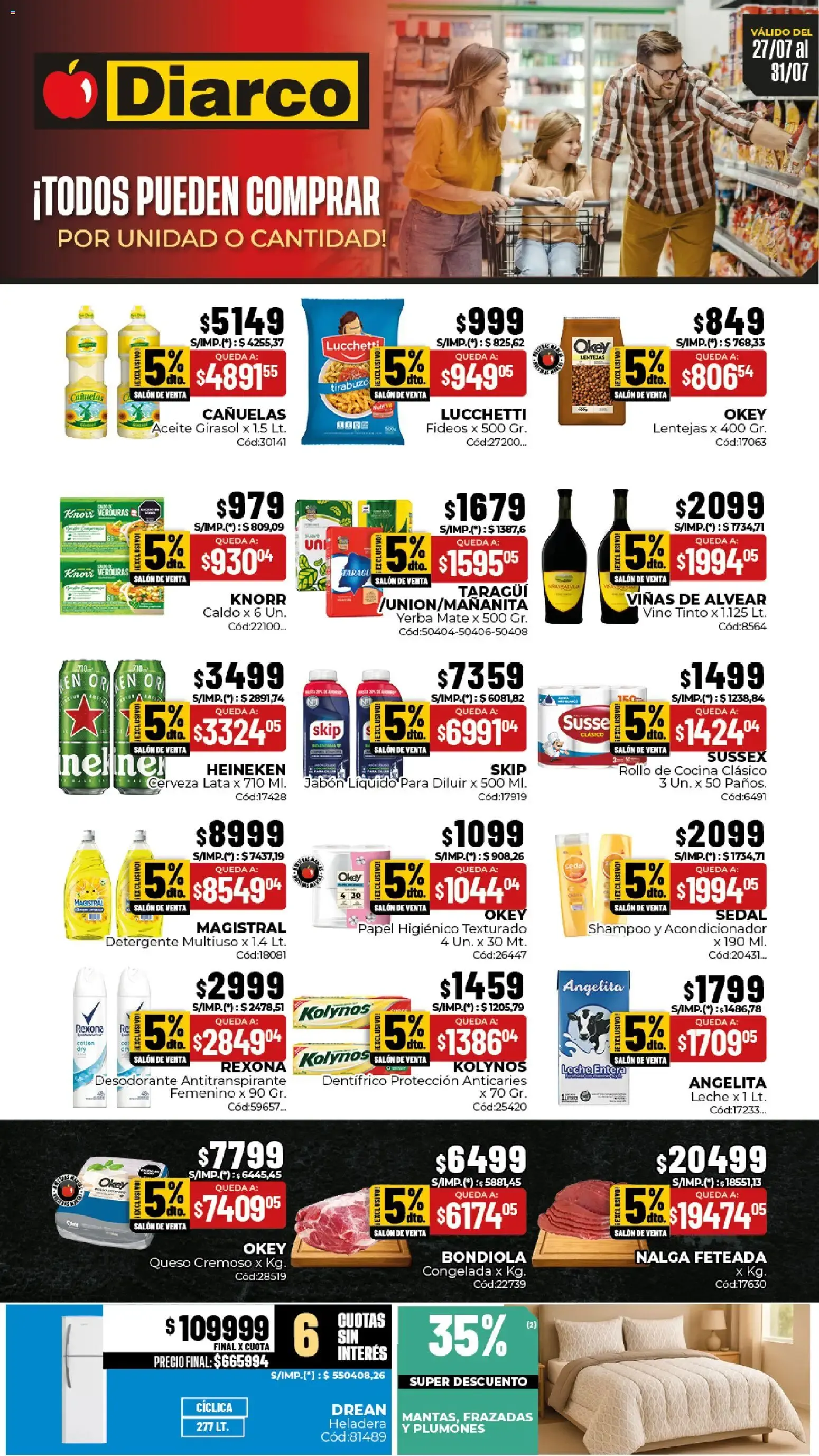 Ofertas de Diarco 27 de julio al 31 de julio 2026 - Página 1 del catálogo