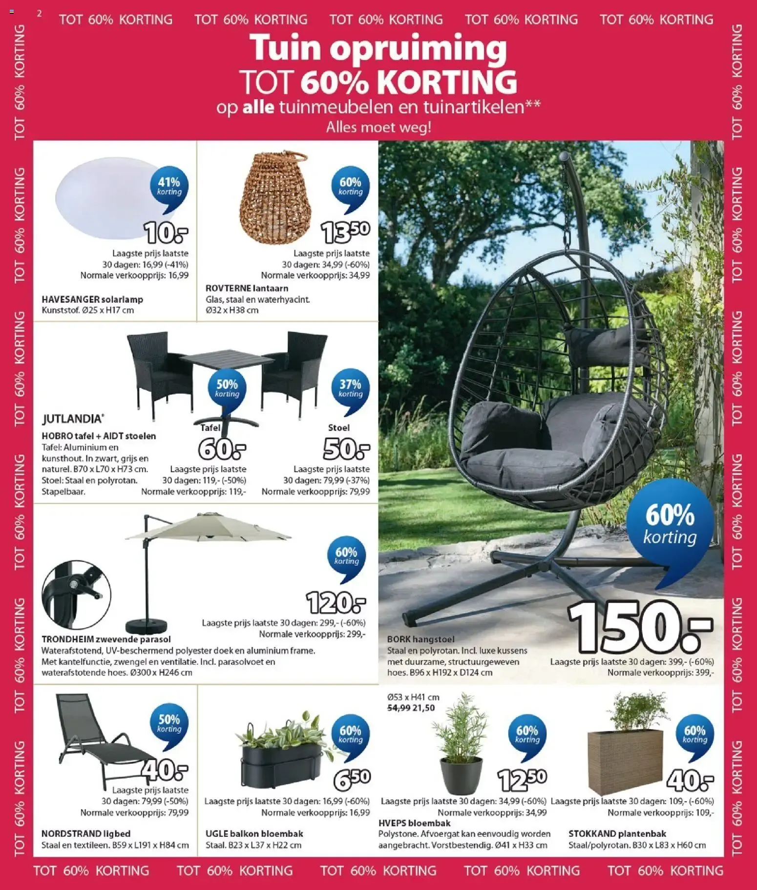 JYSK Tuin opruiming tot 60% korting van 27 juli tot 9 augustus 2026 - Folder pagina 2