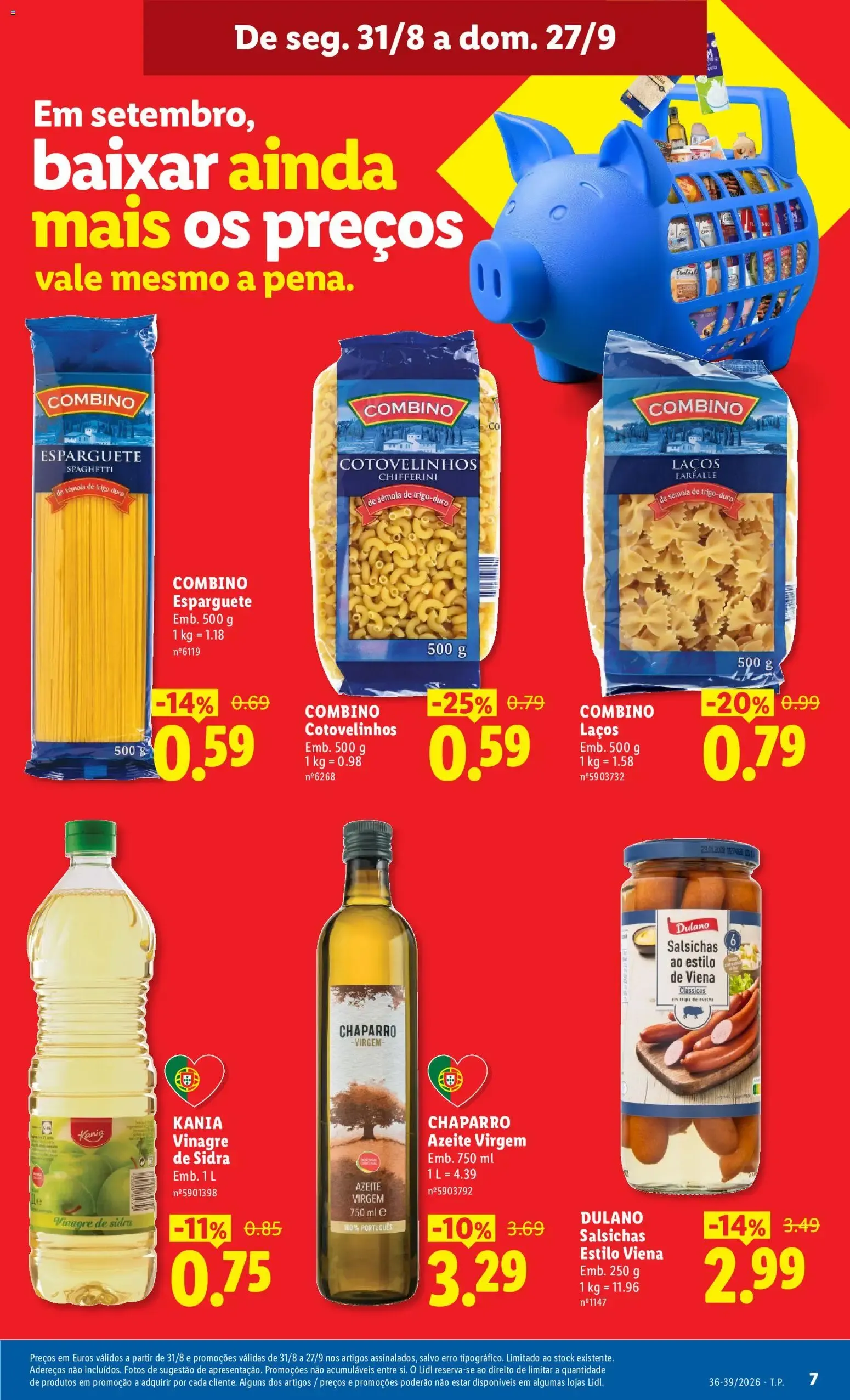 Folheto Lidl: Em setembro, baixar ainda mais os preços vale mesmo a pena. de 1 de setembro até 27 de setembro 2026 - Pagina 7