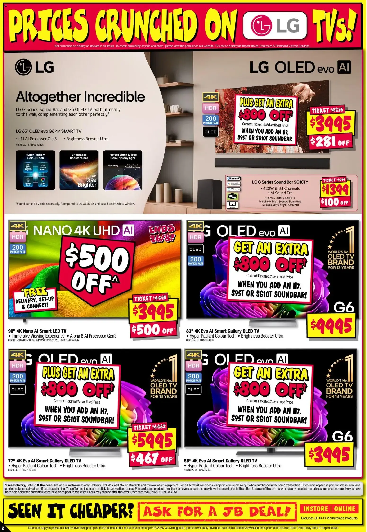 JB Hi-Fi LG Bonanza! - Catalogue valid from 20 August to 2 September 2026 - page 2