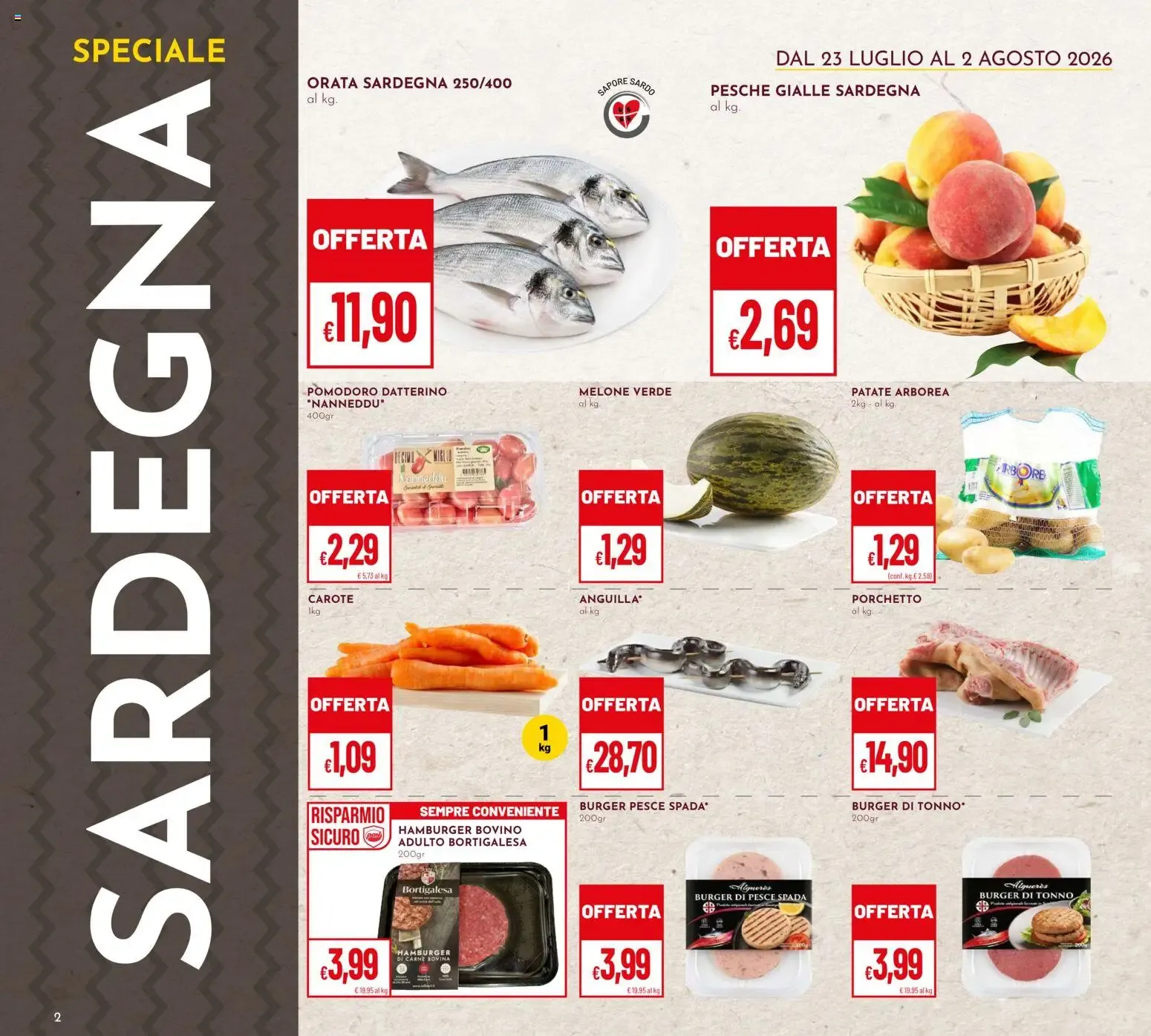 LA SARDEGNA DA GUSTARE da 23 luglio a 2 agosto di 2026 - Pagina del volantino 2