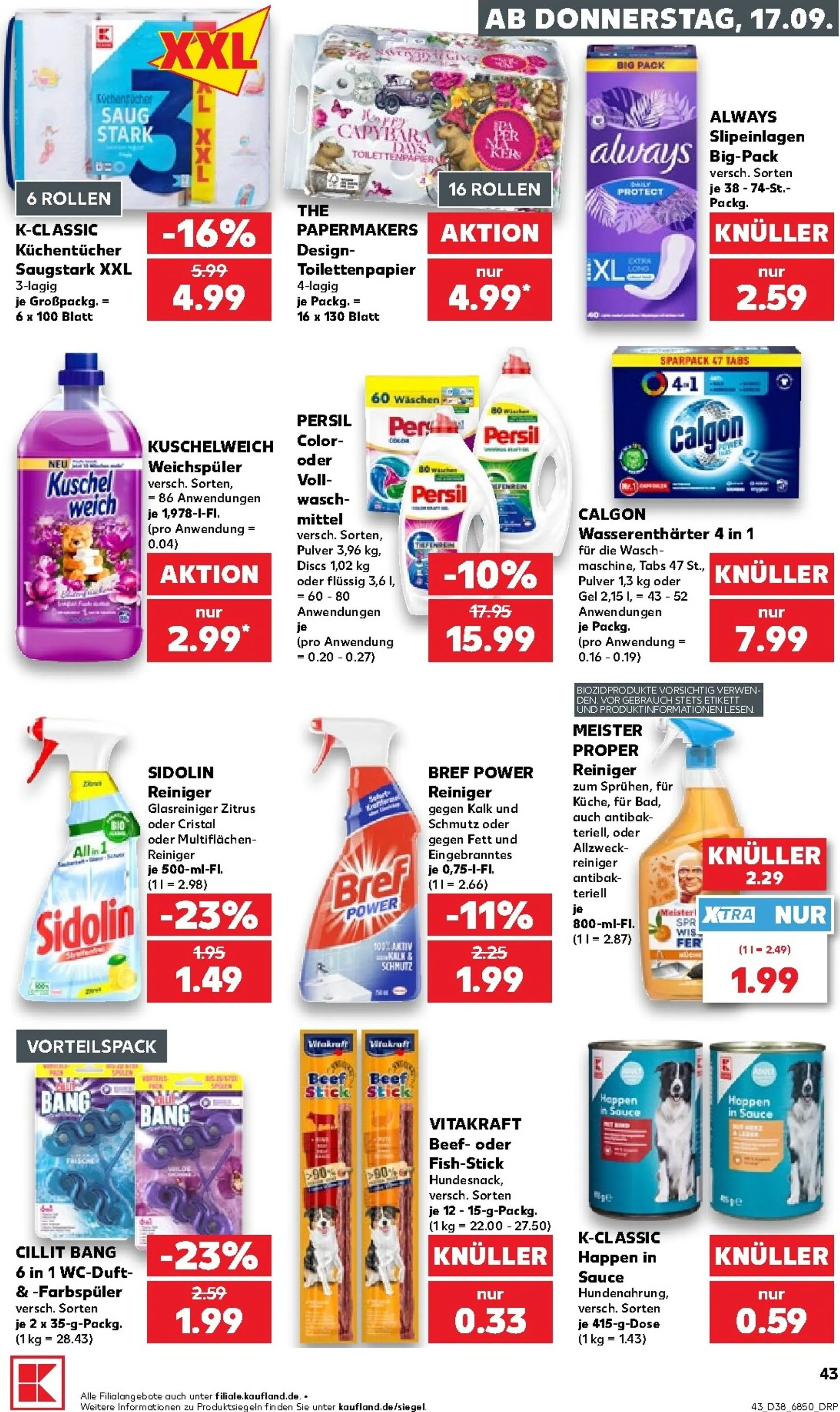 Neuer Kaufland Prospekt – von Donnerstag 17.09.2026 bis Mittwoch 23.09.2026 von 17. September bis 23. September 2026 - Prospekt seite 44