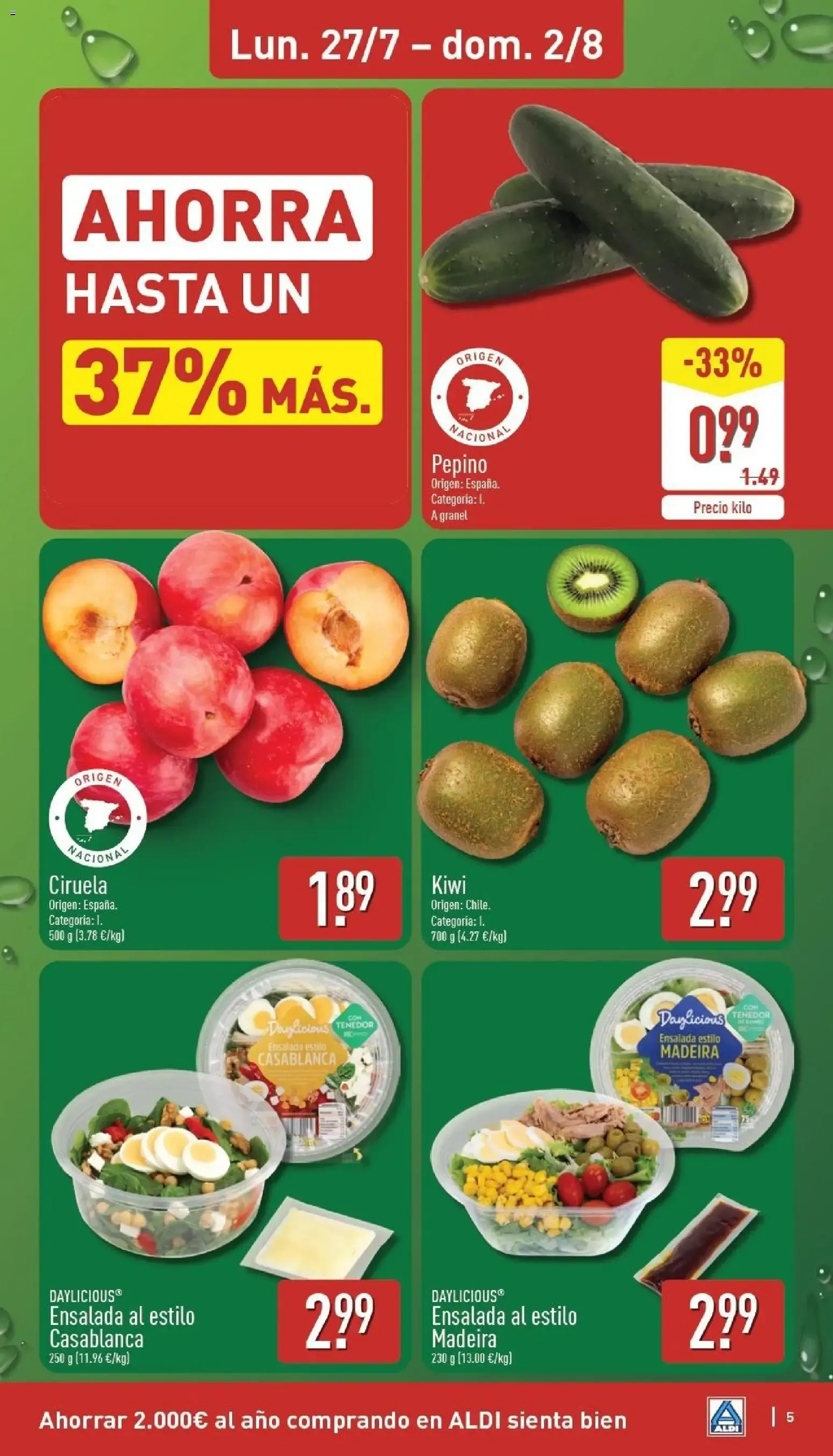 Catálogo de Aldi: Frescura a precios para tirarse a la piscina 27 de julio al 2 de agosto 2026 - Página 5