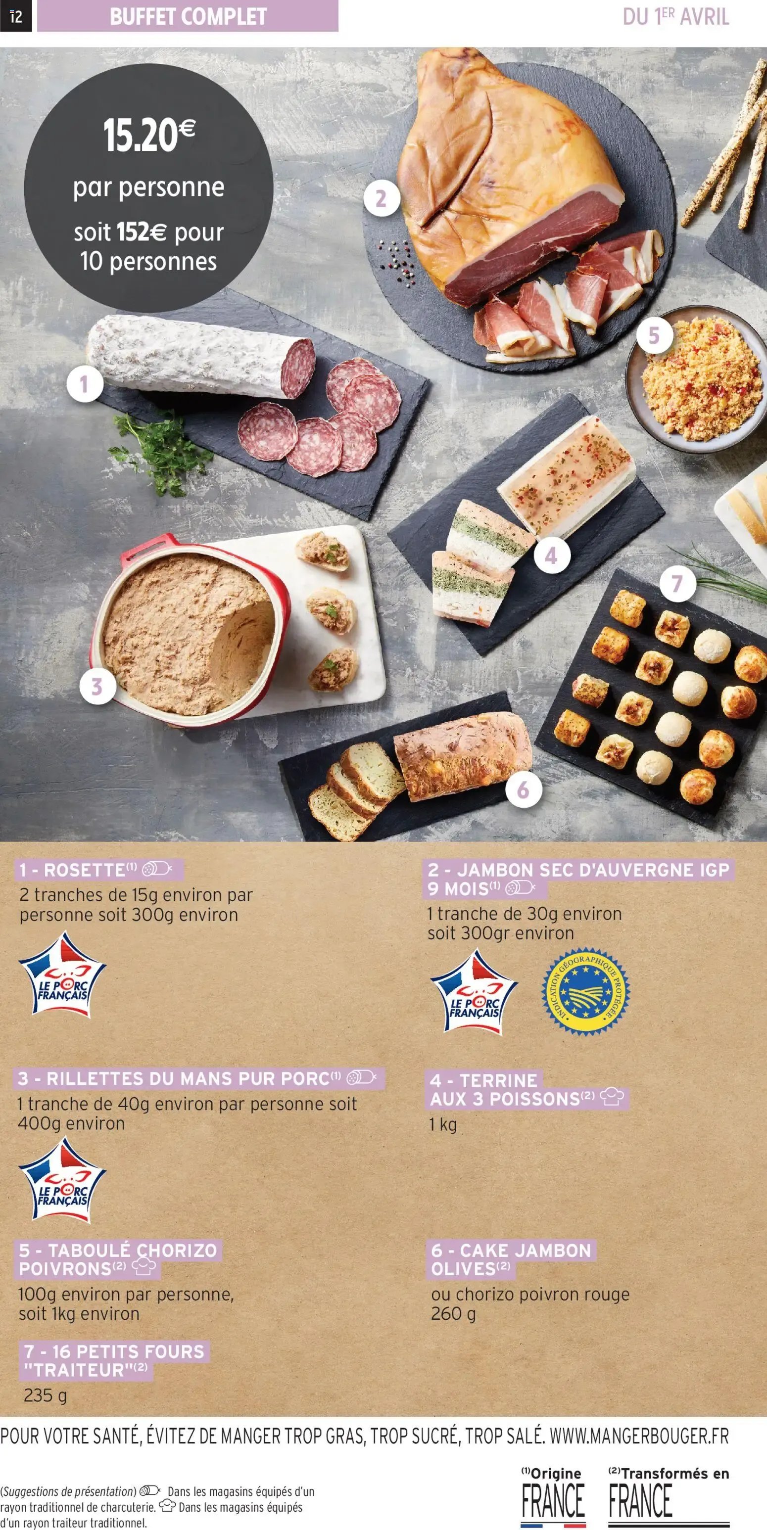 Intermarché - Les menus traiteur printemps/été à partir du 01/04/2026 - promo en ligne du 1 avril au 5 octobre 2026 - Catalogue page 12