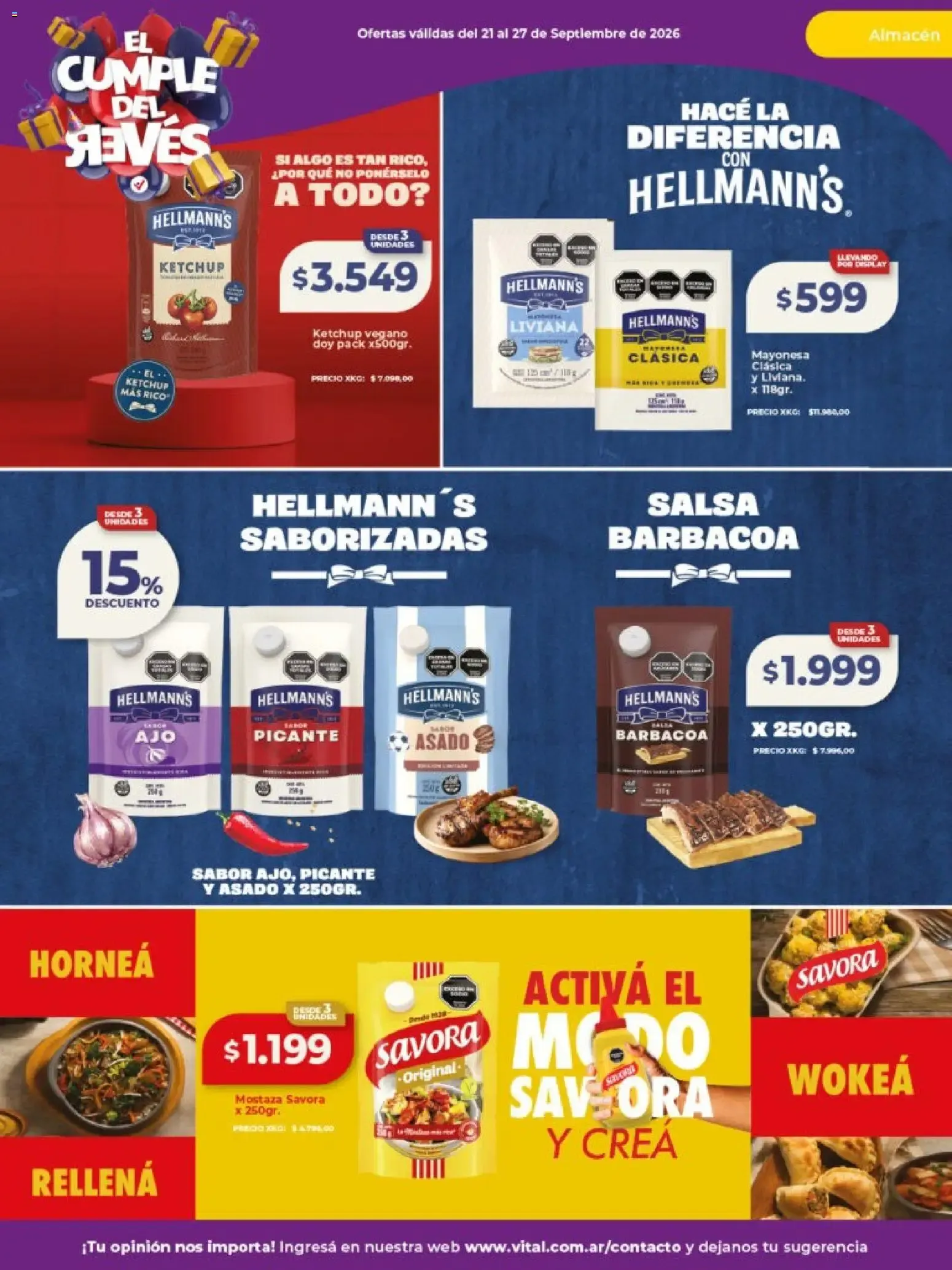 Ofertas de Vital Supermayorista - El Cumple del Jueves 21 de septiembre al 27 de septiembre 2026 - Página 20 del catálogo