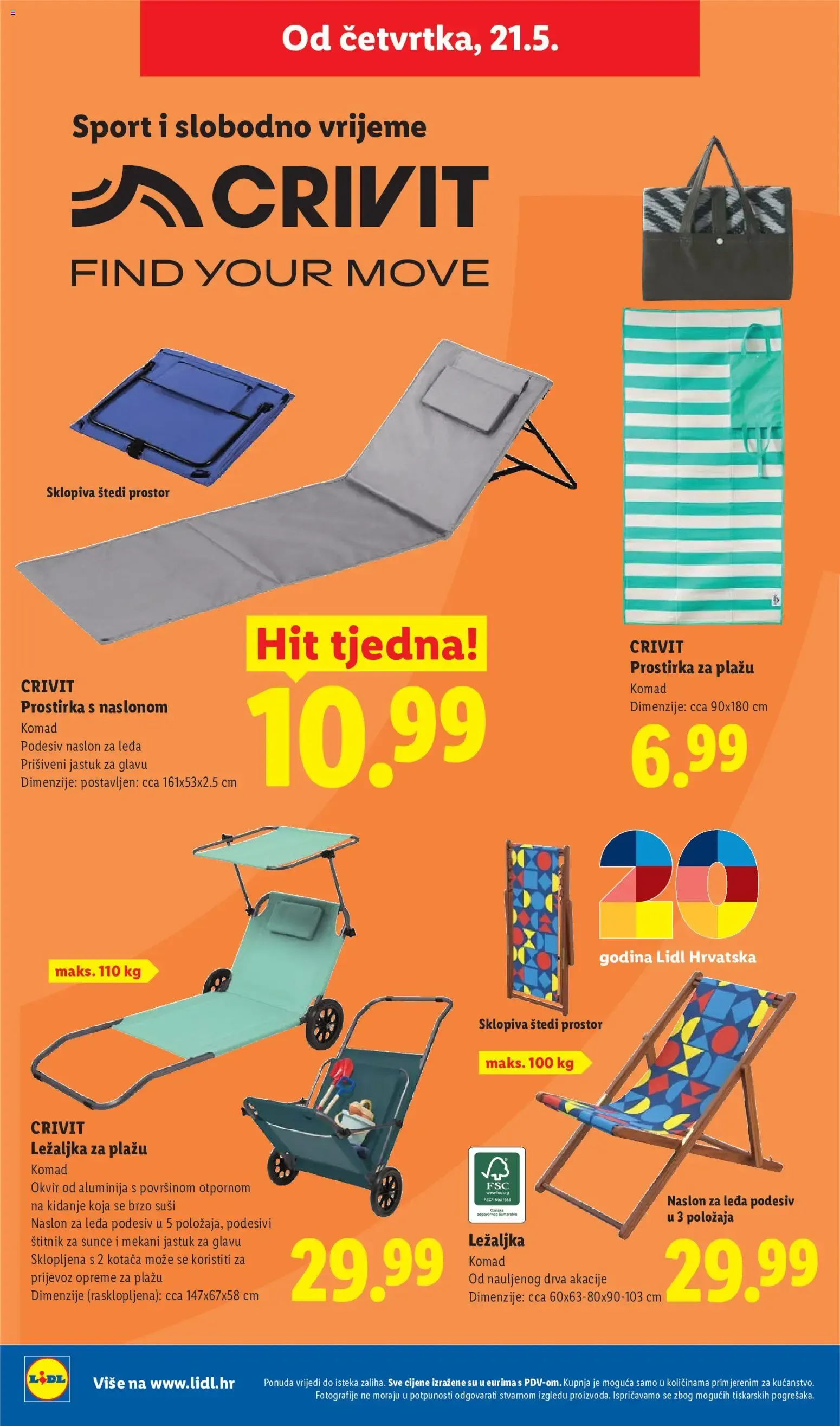 Katalog Lidl CRIVIT Find your move novi od 18.05.2026 na listanje > letak digitalni od 18. svibnja do 31. kolovoza 2026. - Pregled Stranica 20