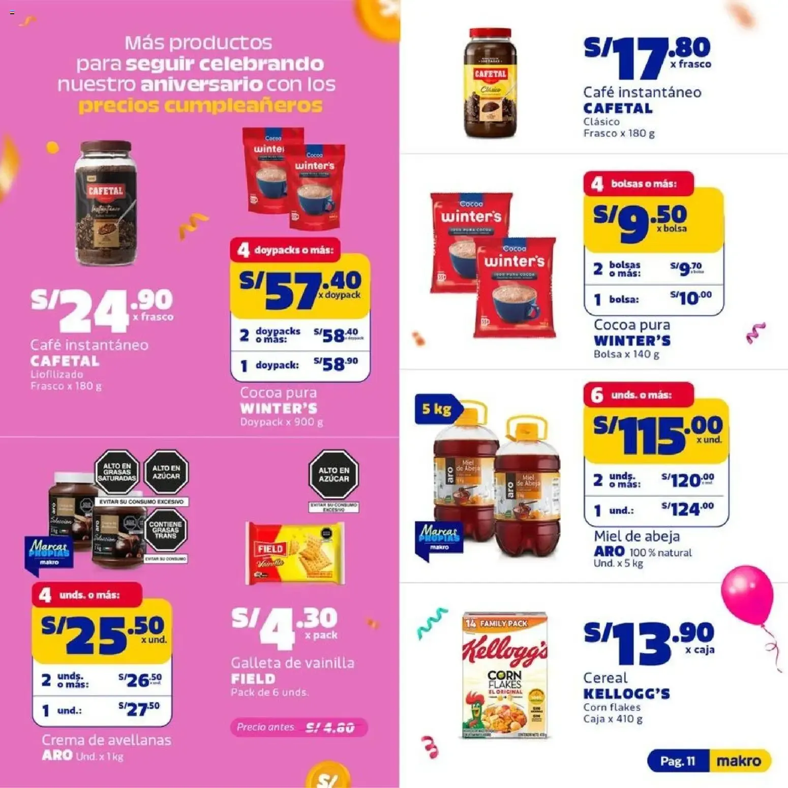 Catalogo de Precios Cumpleañeros Makro 14 de julio al 29 de julio 2026 - Pag 11