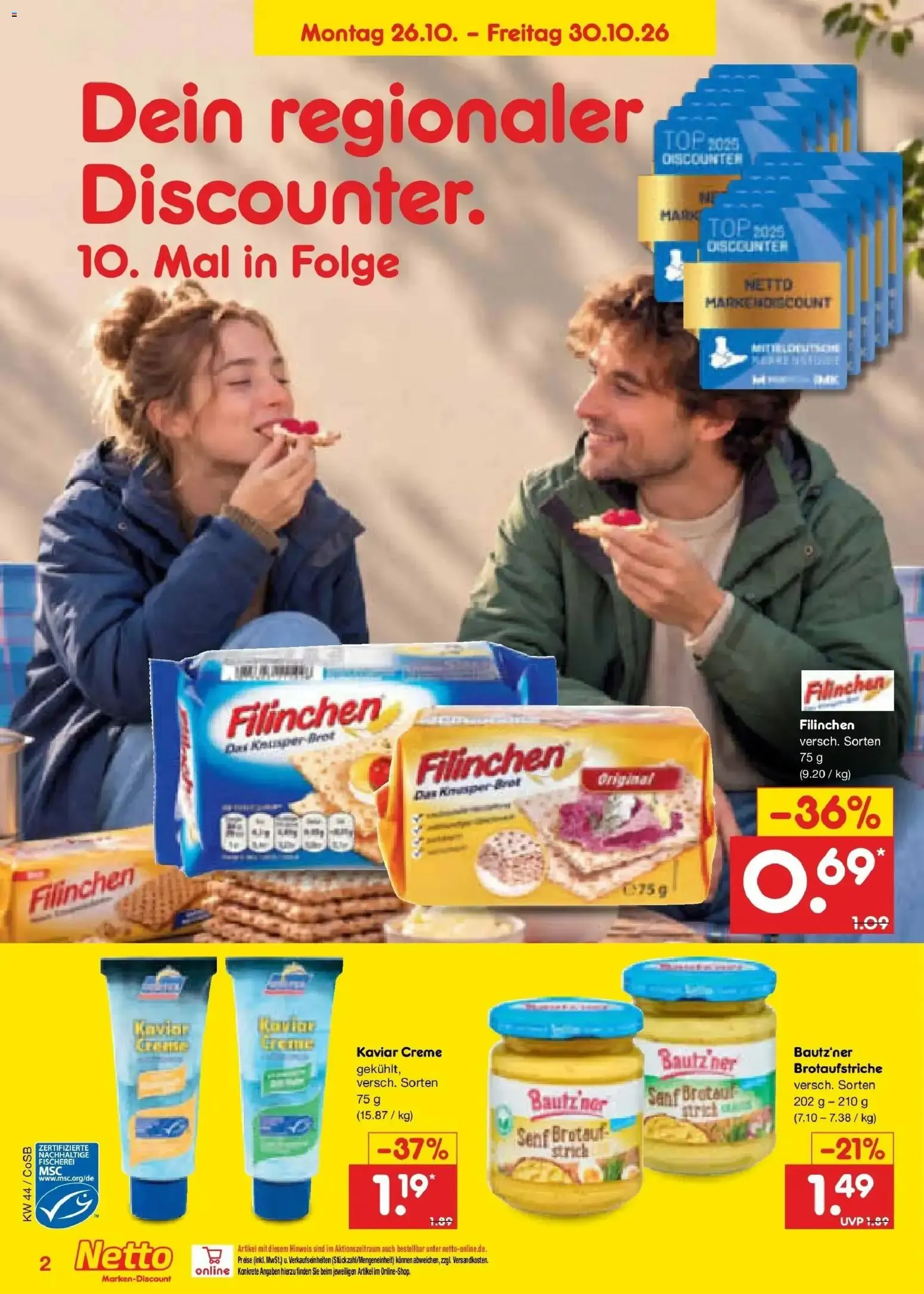 Netto Marken-Discount Prospekt Leipzig (ab 26.10.2026) » Angebote von 26. Oktober bis 30. Oktober 2026 - Prospekt seite 2