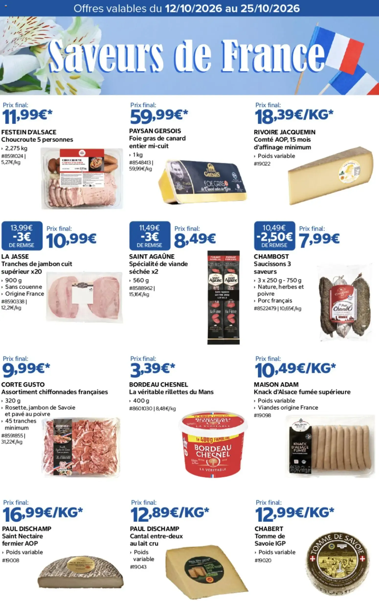 Costco Saveurs de France à partir du 12/10/2026 - promo en ligne