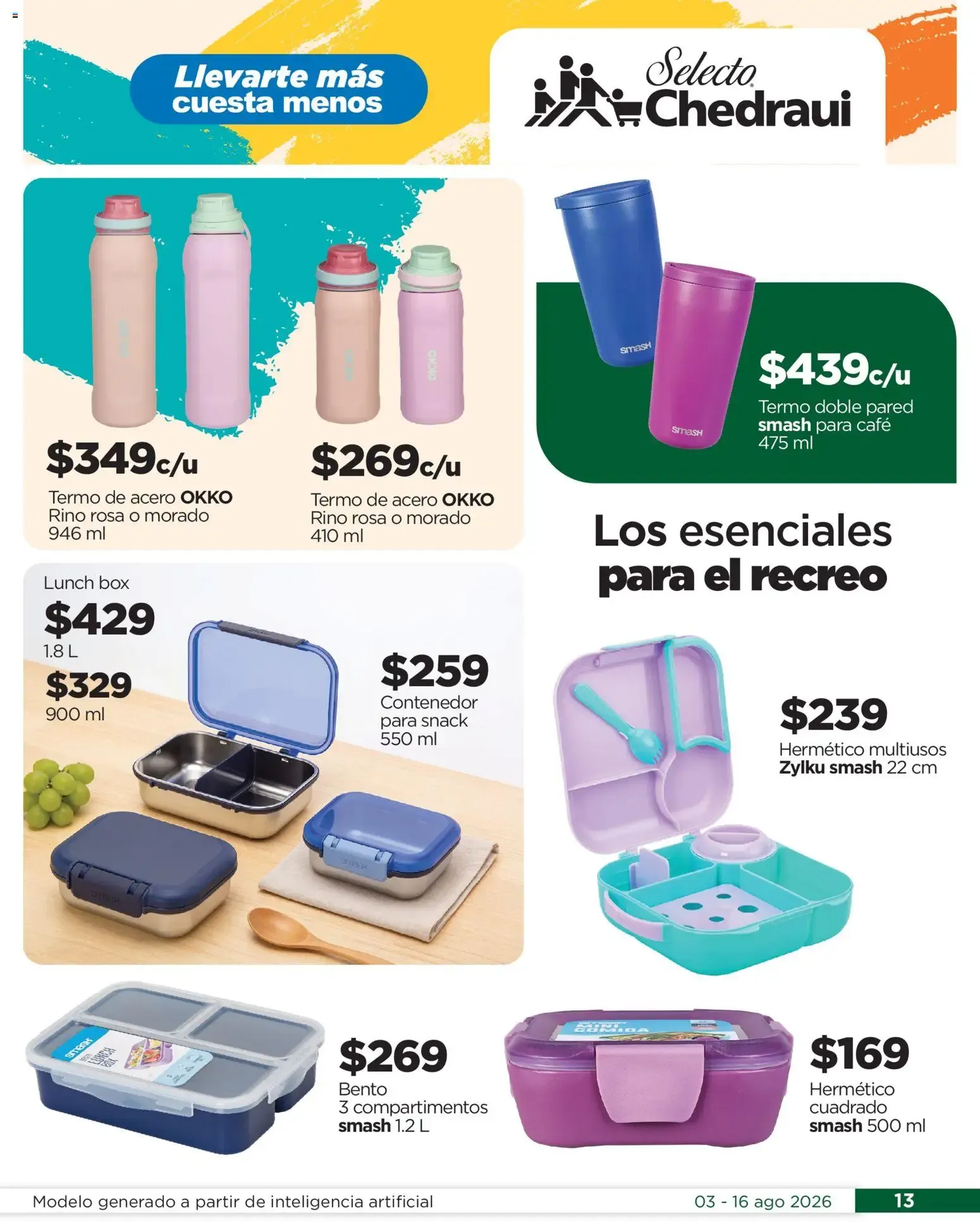 Catálogo de Chedraui folleto Por Ti ofertones del verano (03/08/2026 - 16/08/2026) - catálogo en línea 3 de agosto al 16 de agosto 2026 - Pagina 13