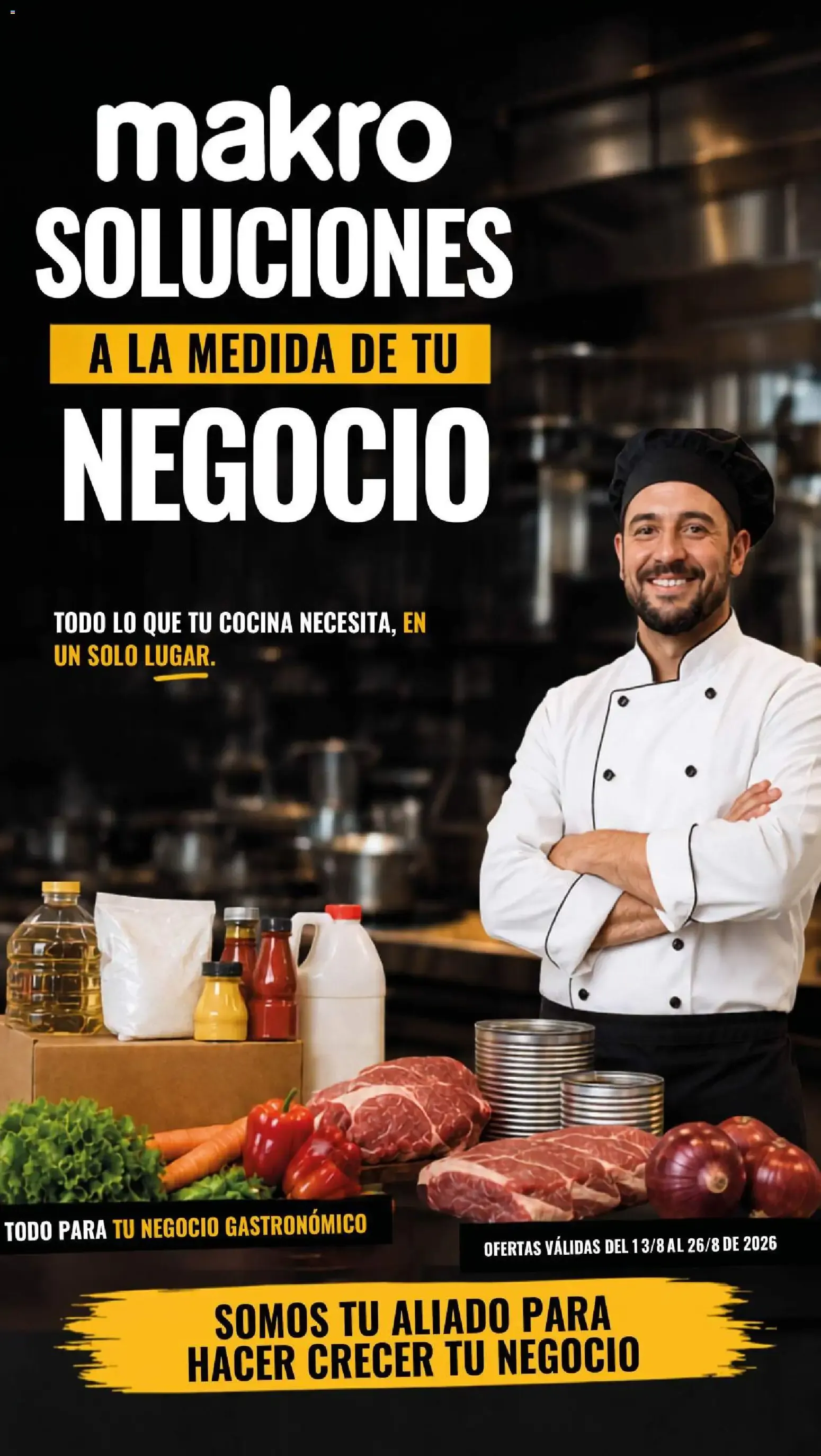 Ofertas de Makro SOLUCIONES A LA MEDIDA DE TU NEGOCIO 13 de agosto al 26 de agosto 2026 - Página 1 del catálogo