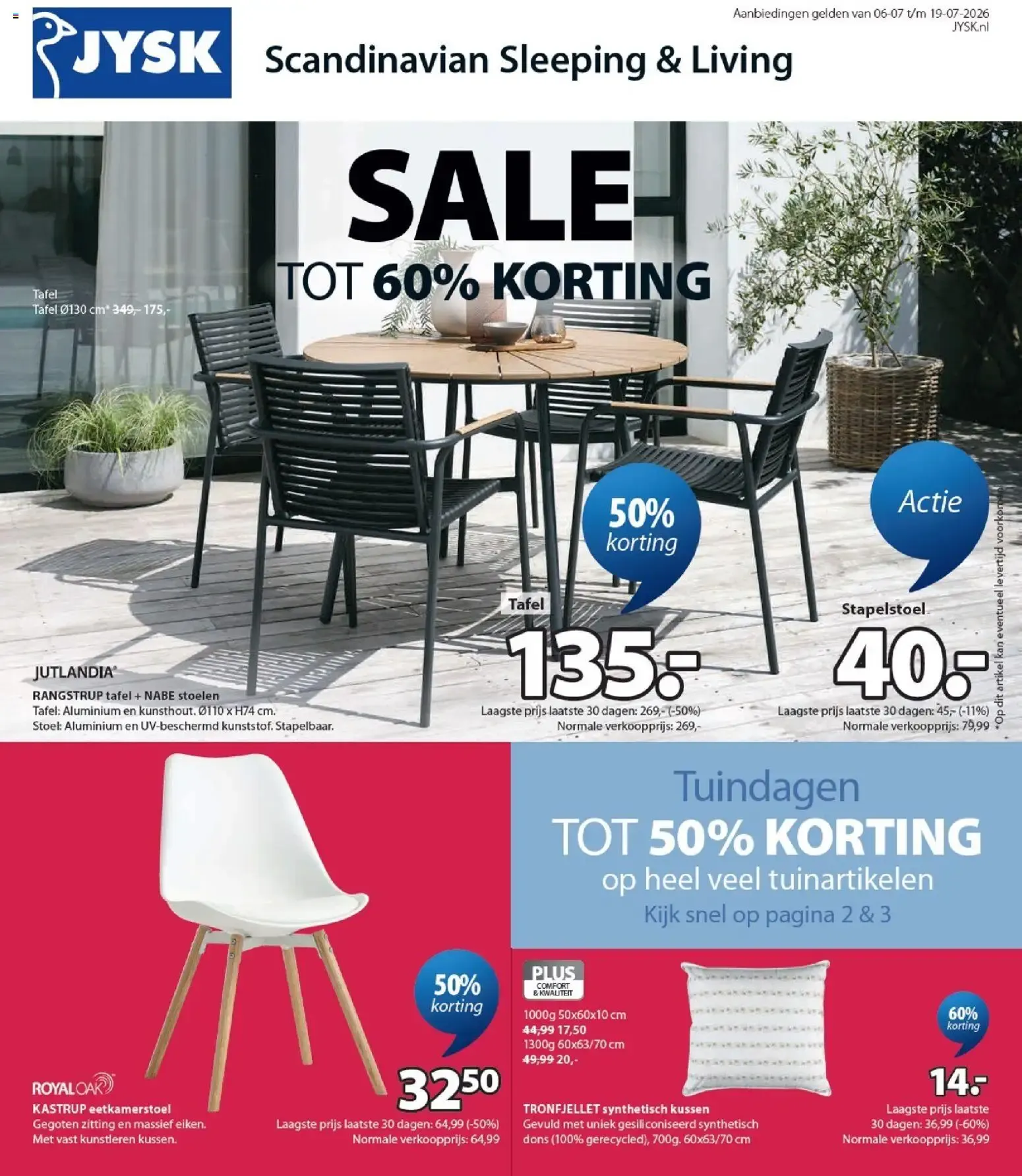 JYSK Sale: Tuindagen tot 60% korting van 6 juli tot 19 juli 2026 - Folder pagina 1