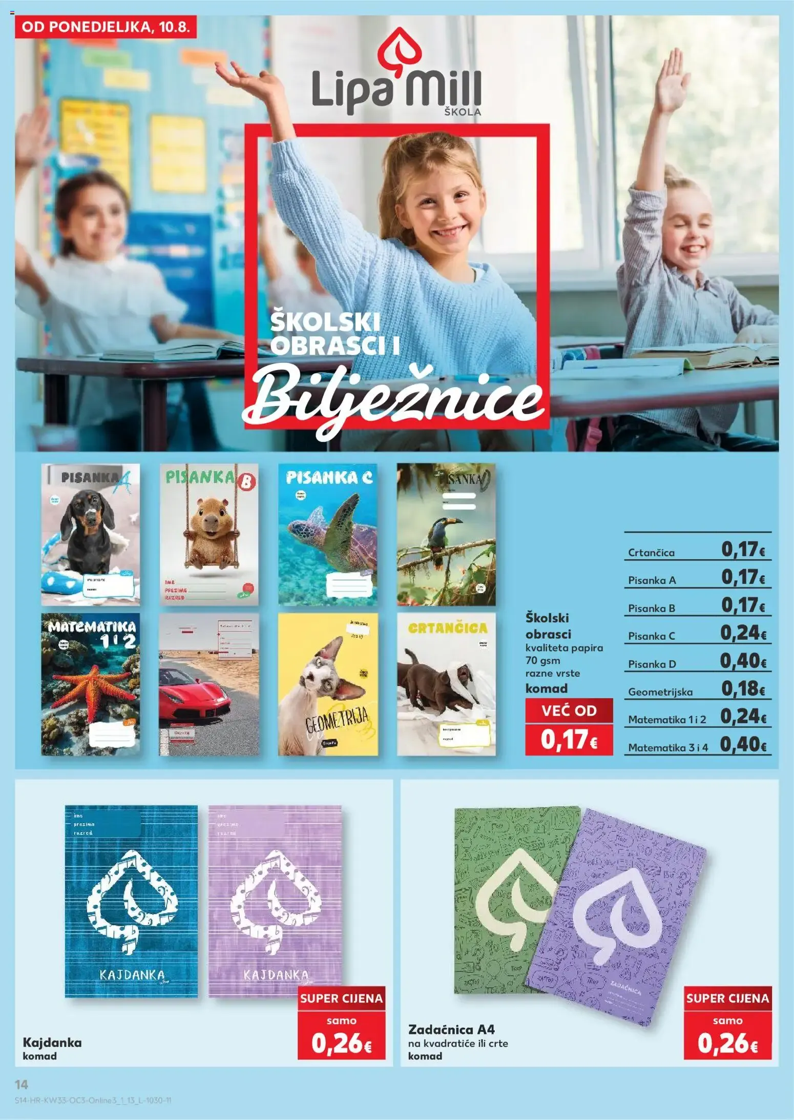 Katalog Kaufland Hura! Počinje škola! (¡Hurra! ¡Empieza el colegio!) od 10. kolovoza do 13. rujna 2026. - Pregled Stranica 14