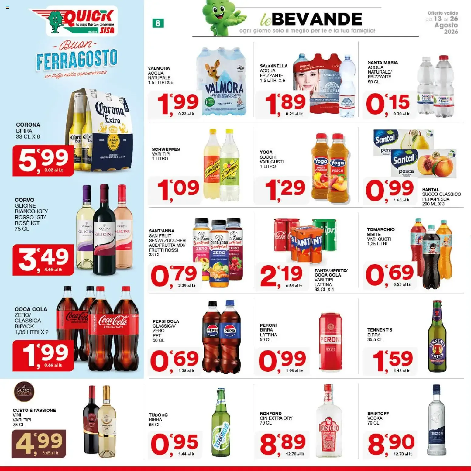 Nuovo SISA volantino Quick dal 13/08/2026 > offerte anteprima 🛍️ da 13 agosto a 26 agosto di 2026 - Pagina del volantino 8