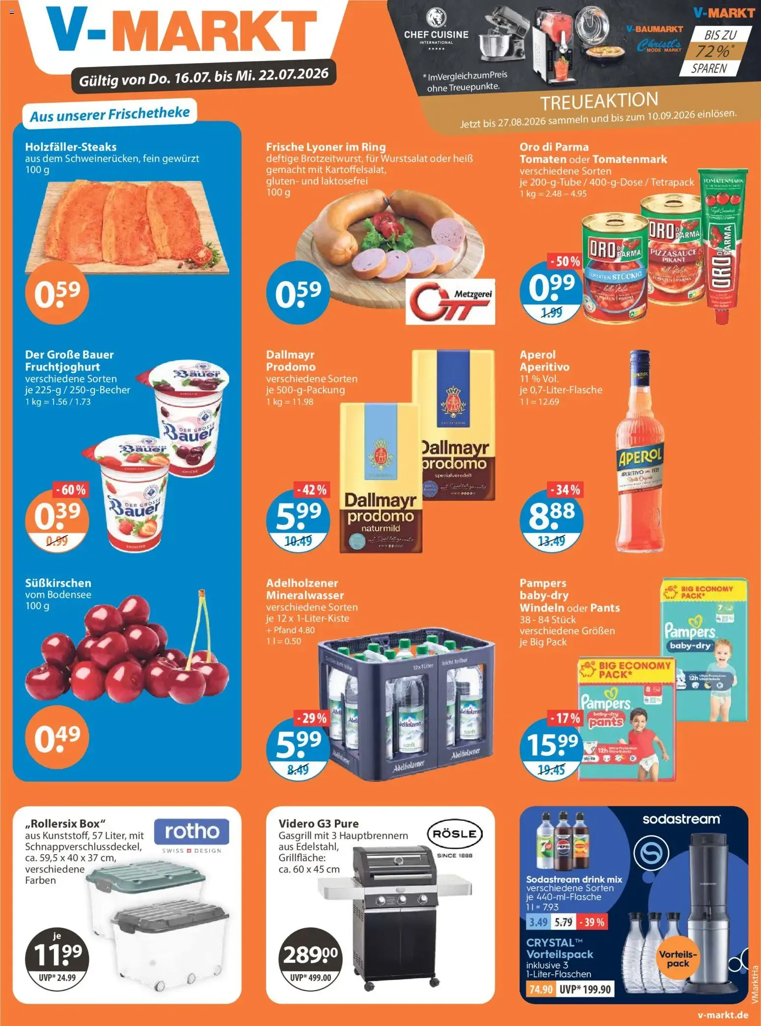 Angebote V-Markt Angebote (ab 16.07.2026) von 16. Juli bis 22. Juli 2026 - Prospekt seite 1