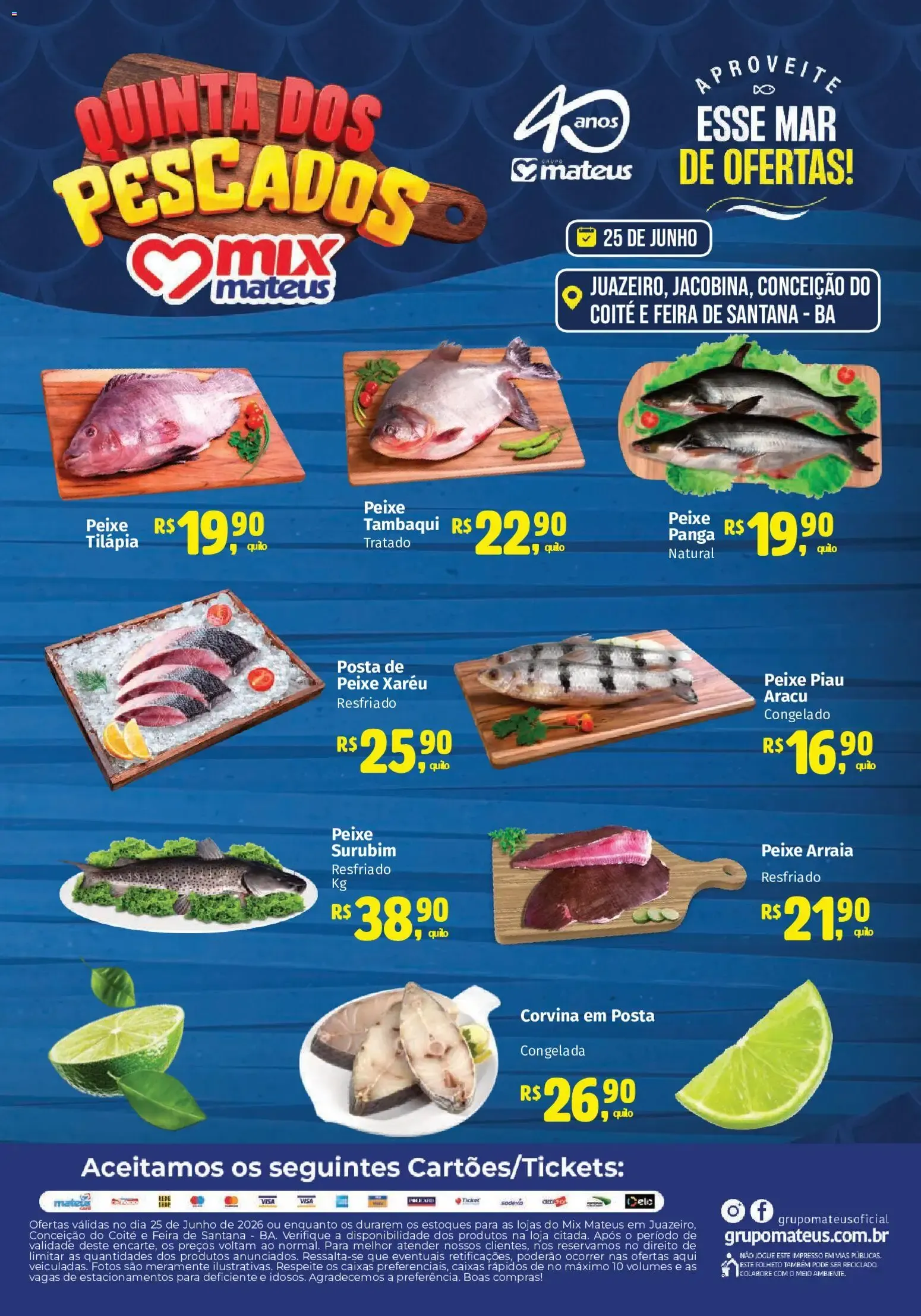 Encarte de Mateus ofertas Quinta dos Pescados de 25/06/2026 | Promoções Online 25 de junho até 25 de junho 2026 - Pagina 1