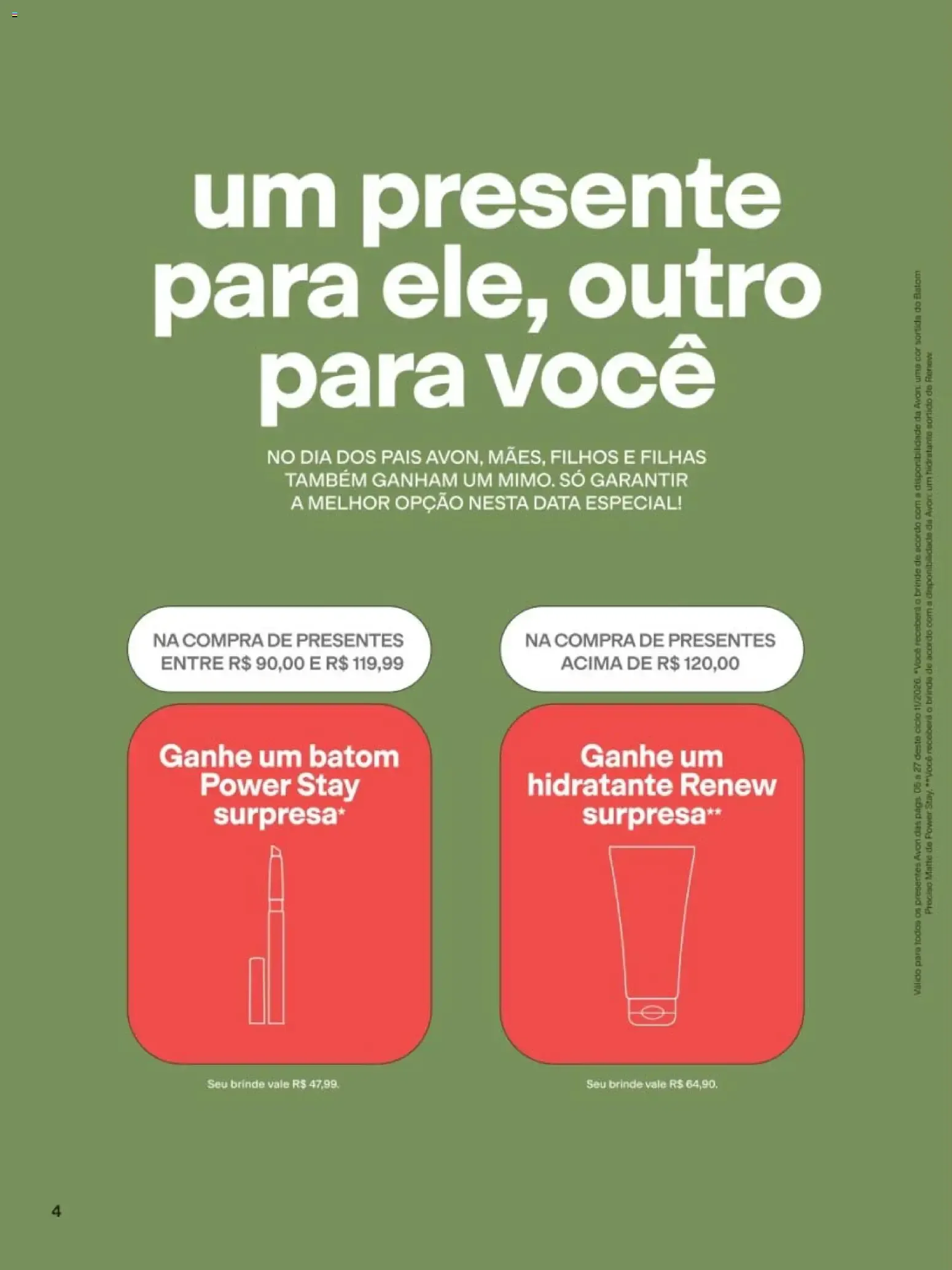 Encarte de Revista Avon folheto - Campanha 11 de 29/06/2026 | Promoção Online 29 de junho até 20 de julho 2026 - Pagina 4